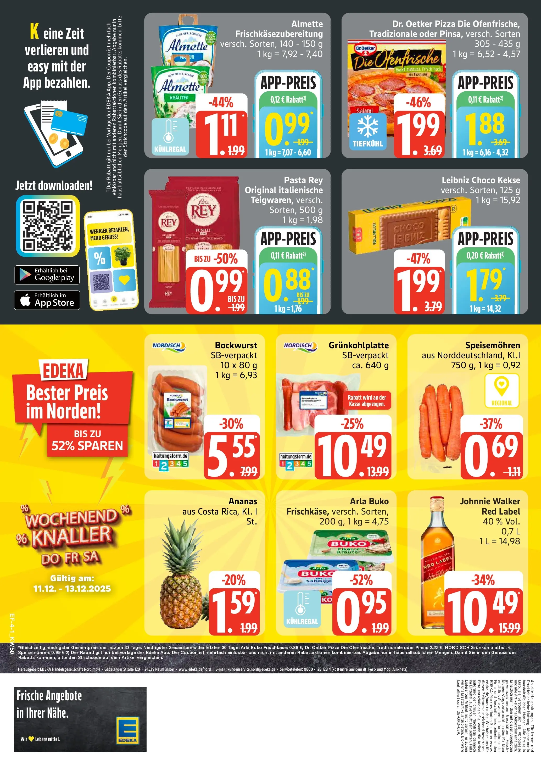 Edeka prospekt Schellhorn	 (ab 07.12.2025) » Angebote Online | Seite: 4 | Produkte: Ananas, Pasta, Pizza, Johnnie walker