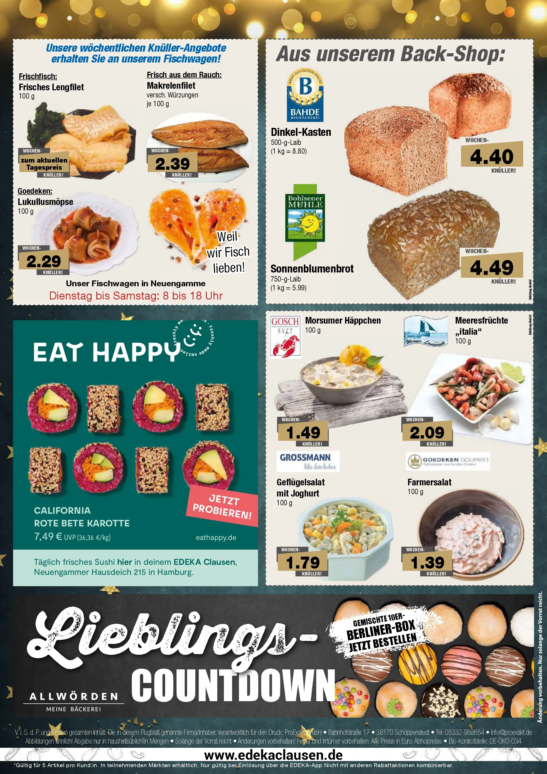 Edeka prospekt Hamburg	 (ab 07.12.2025) » Angebote Online | Seite: 8 | Produkte: Mühle, Joghurt, Meeresfrüchte, Uhr