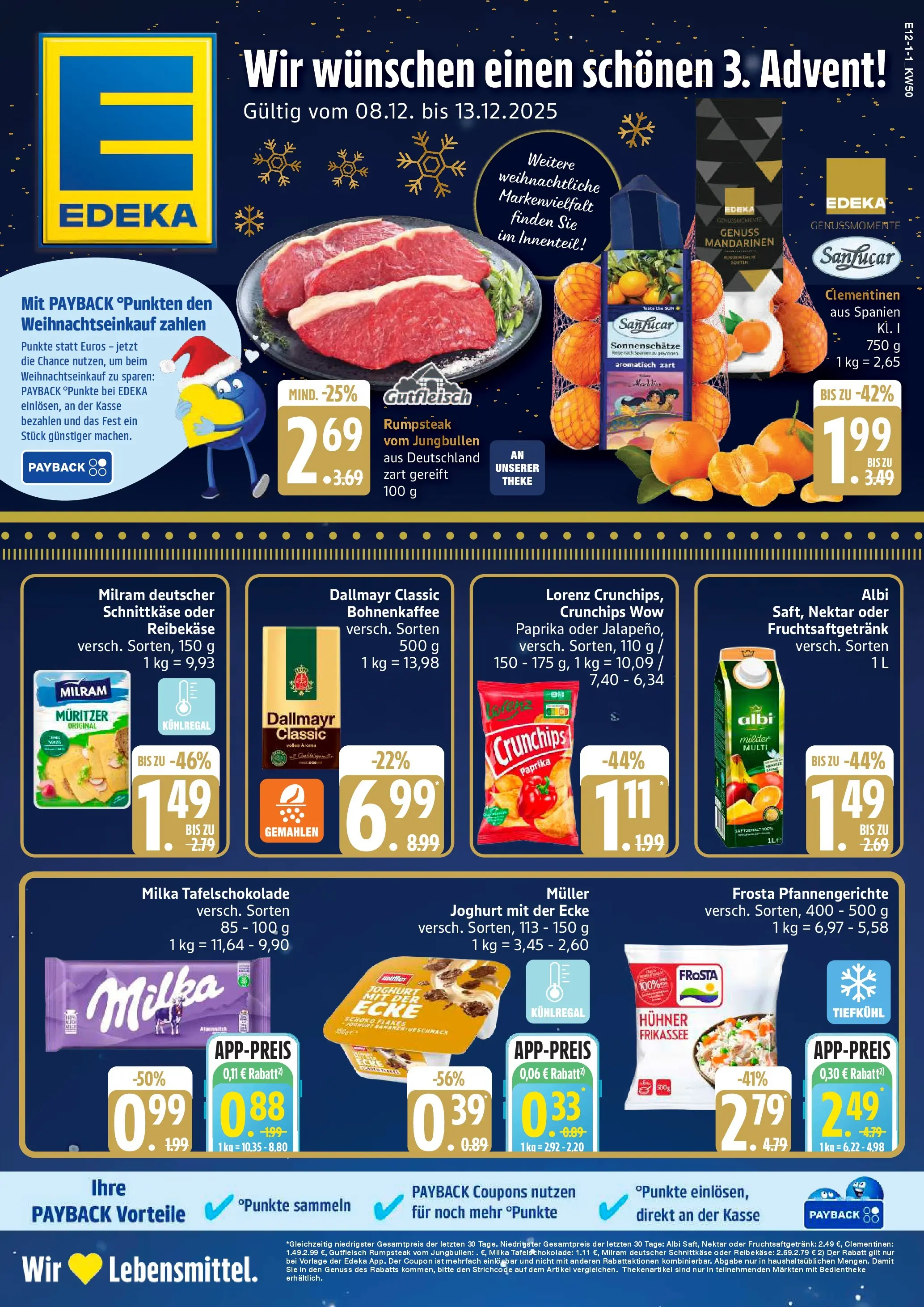 Edeka prospekt Sterup	 (ab 07.12.2025) » Angebote Online | Seite: 1 | Produkte: Bananen, Dallmayr, Paprika, Chips