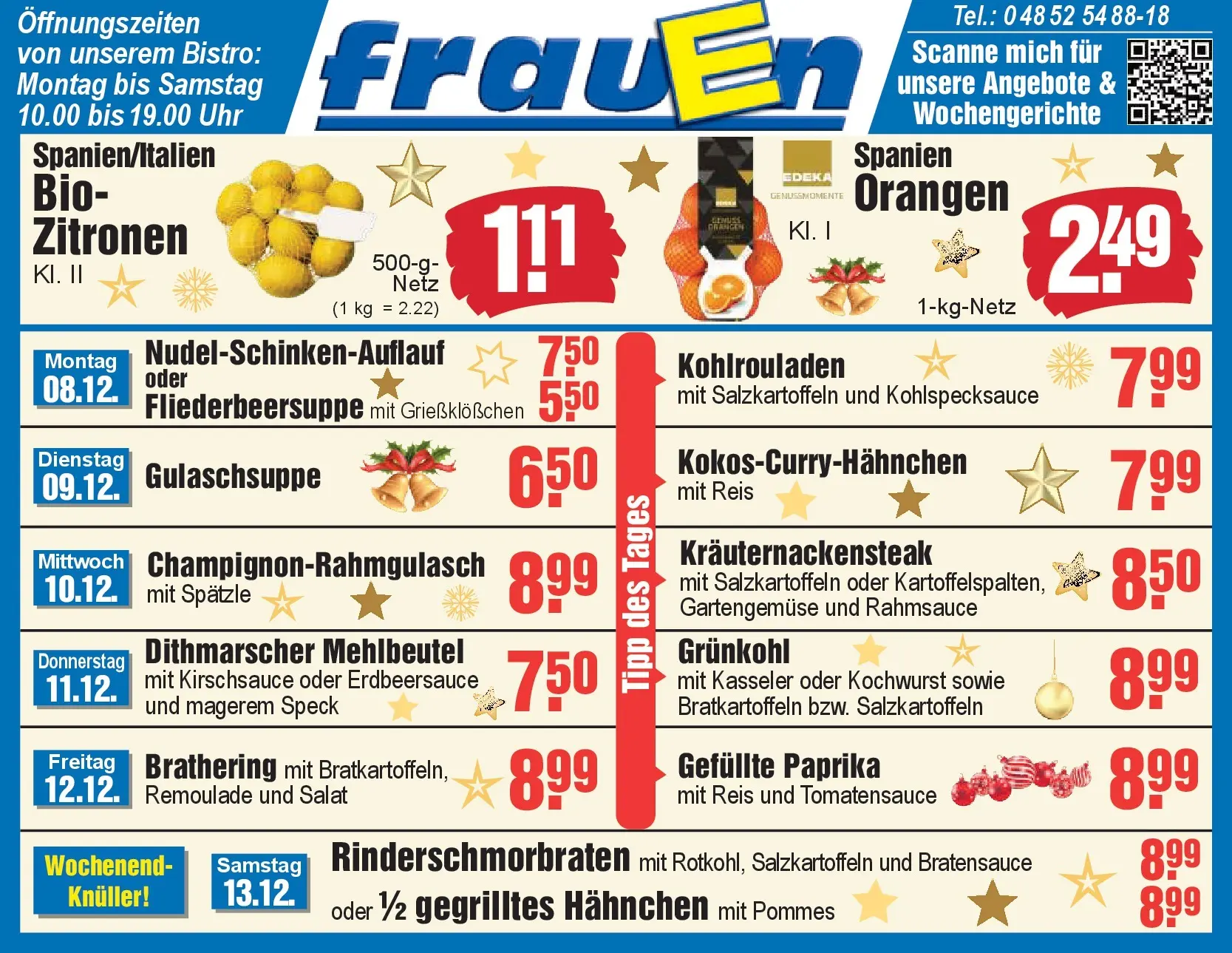 Edeka prospekt Heide	 (ab 07.12.2025) » Angebote Online | Seite: 1 | Produkte: Pommes, Orangen, Reis, Steak