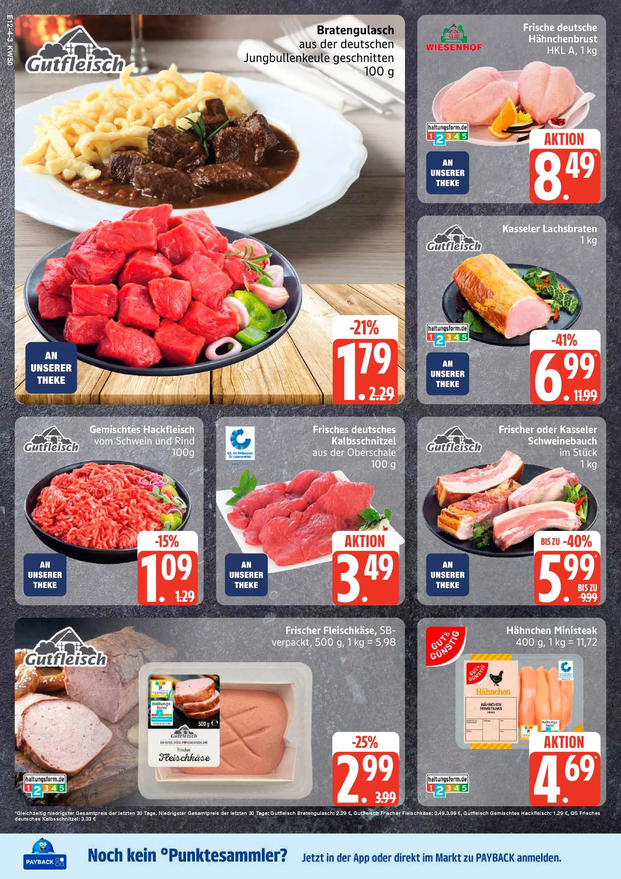 Edeka prospekt Ammersbek	 (ab 07.12.2025) » Angebote Online | Seite: 4 | Produkte: Hahnchen, Schweinebauch, Hackfleisch, Hahnchenbrust