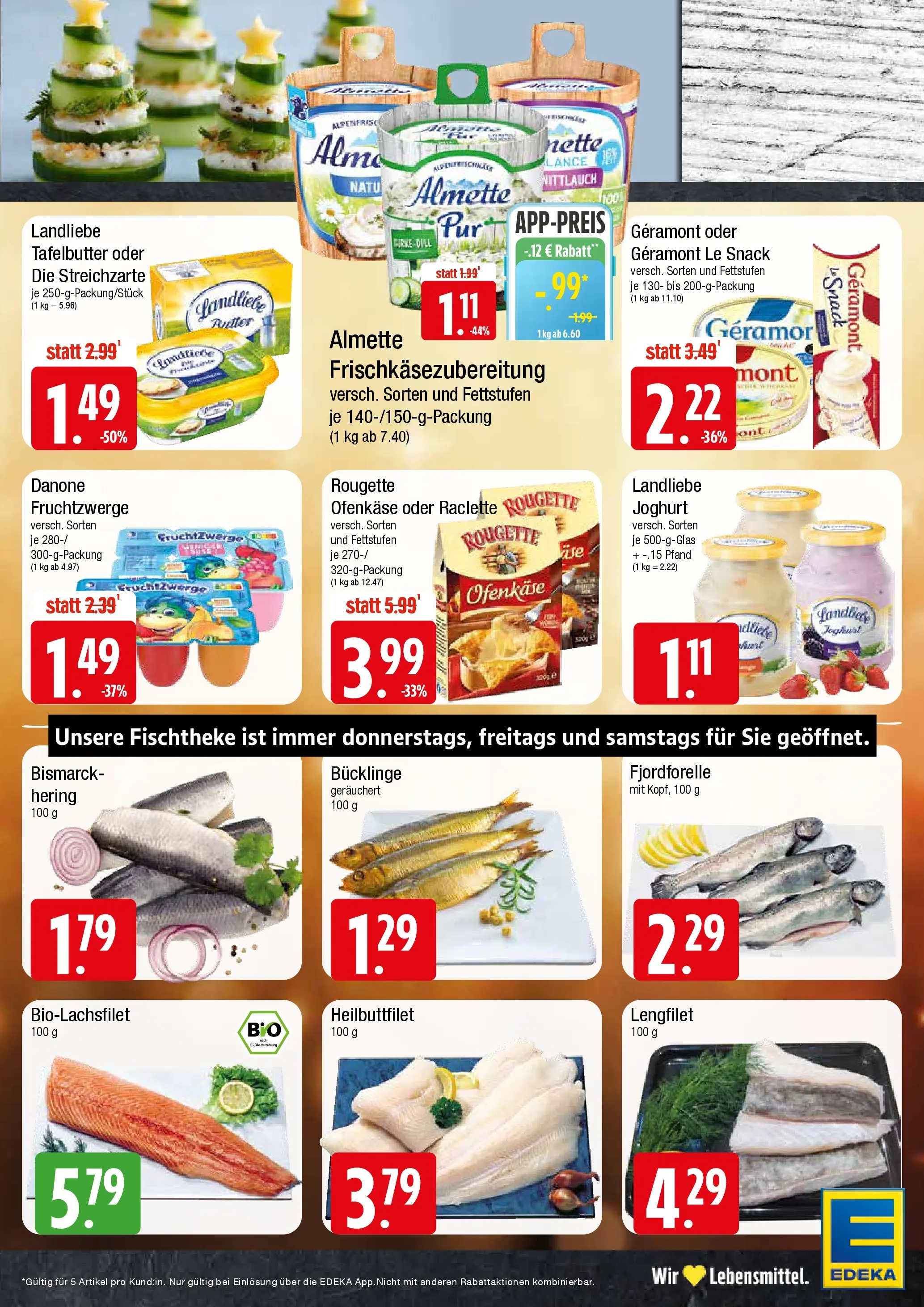 Edeka prospekt Wentorf	 (ab 07.12.2025) » Angebote Online | Seite: 5 | Produkte: Butter, Joghurt, Fruchtzwerge, Landliebe joghurt