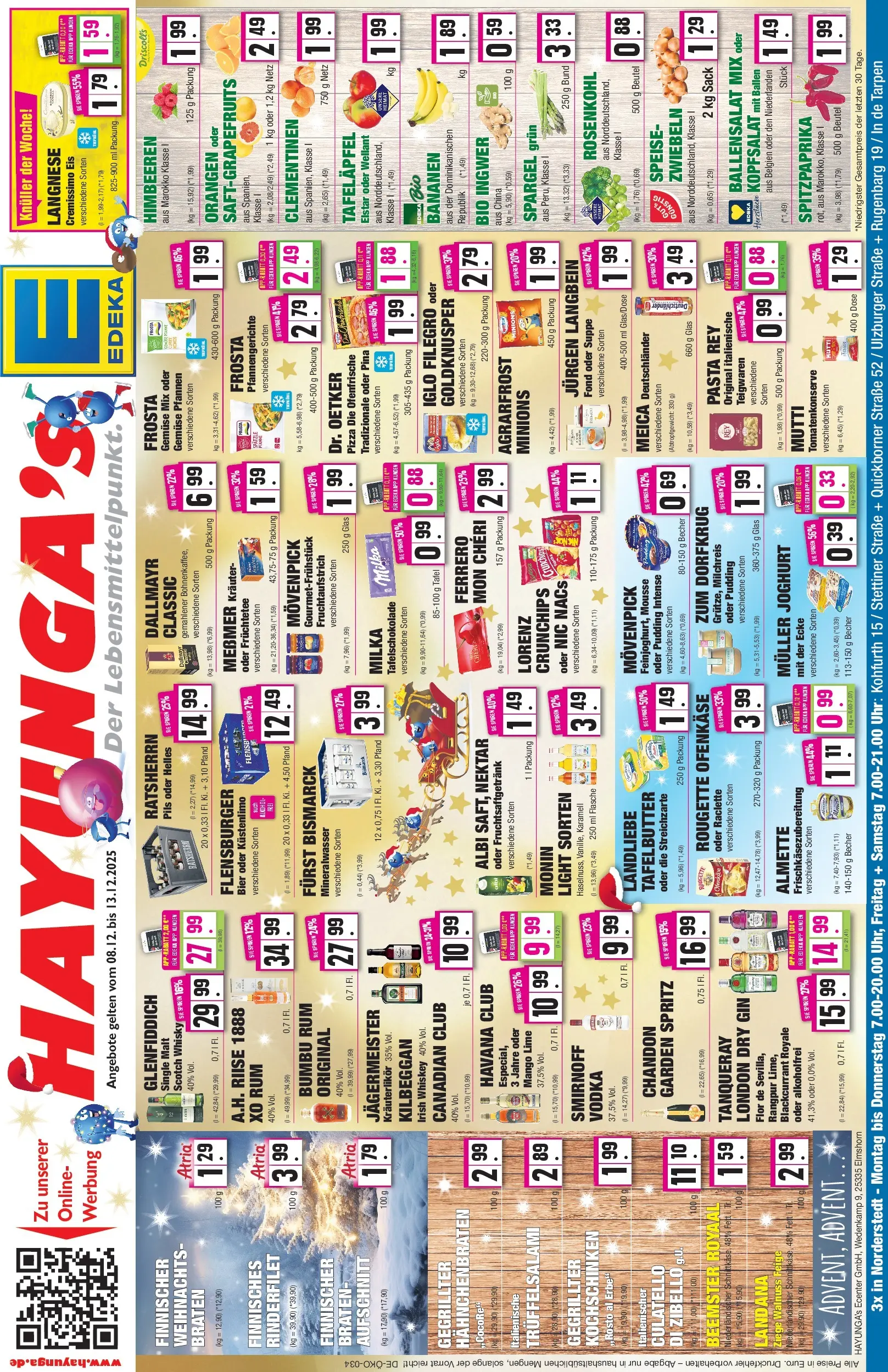 Edeka prospekt Norderstedt	 (ab 07.12.2025) » Angebote Online | Seite: 1 | Produkte: Whisky, Almette, Iglo, Rougette ofenkase