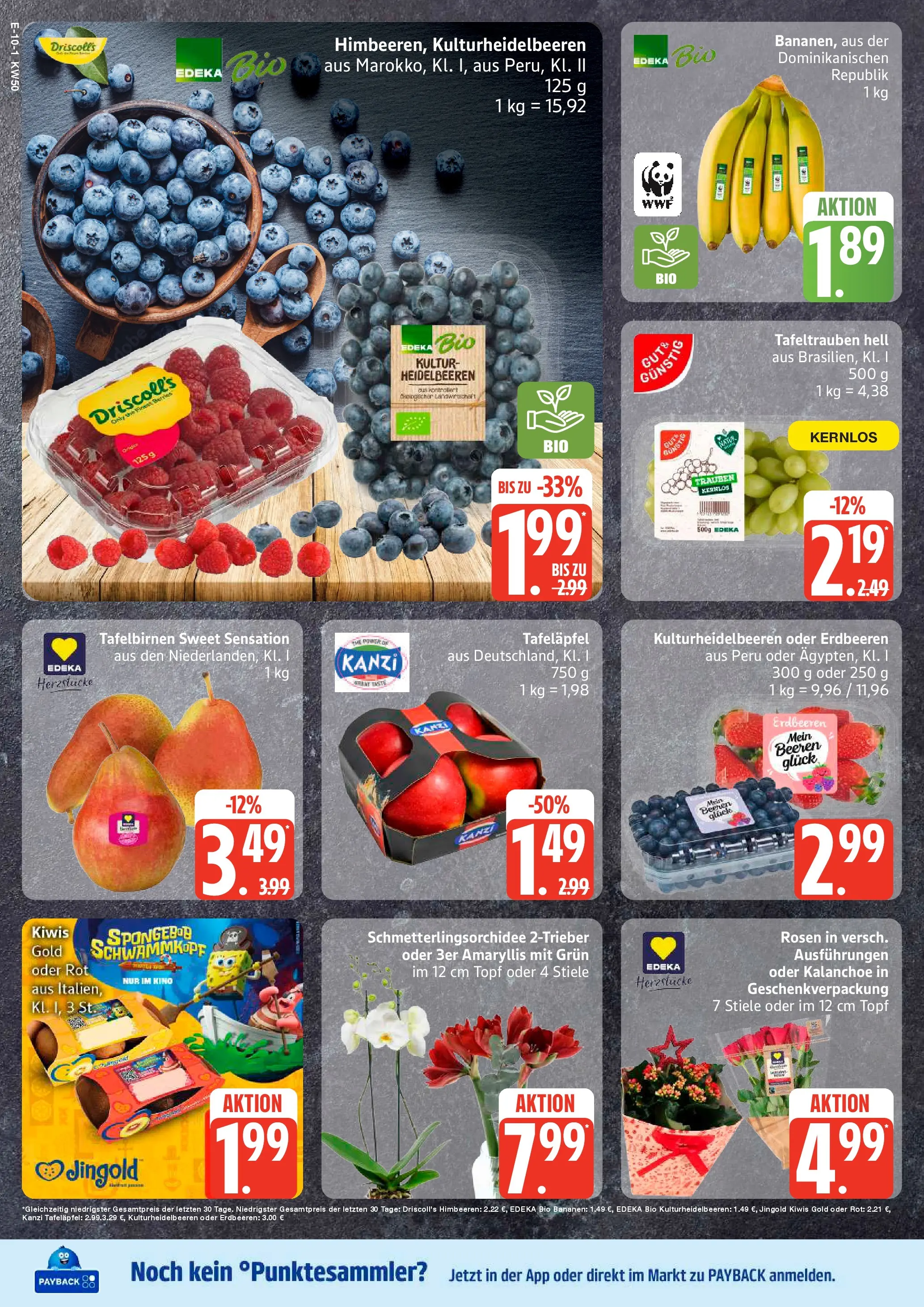 Edeka prospekt Bad Schwartau	 (ab 07.12.2025) » Angebote Online | Seite: 10 | Produkte: Himbeeren, Bananen, Heidelbeeren, Erdbeeren