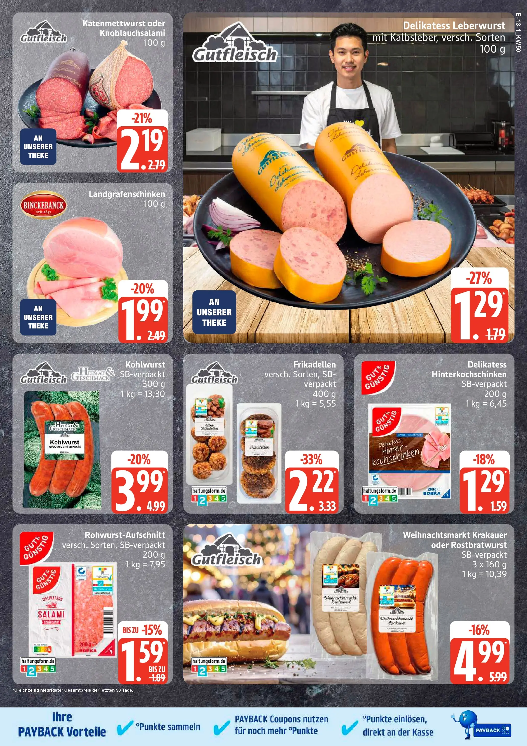 Edeka prospekt Bad Schwartau	 (ab 07.12.2025) » Angebote Online | Seite: 15 | Produkte: Theke, Salami