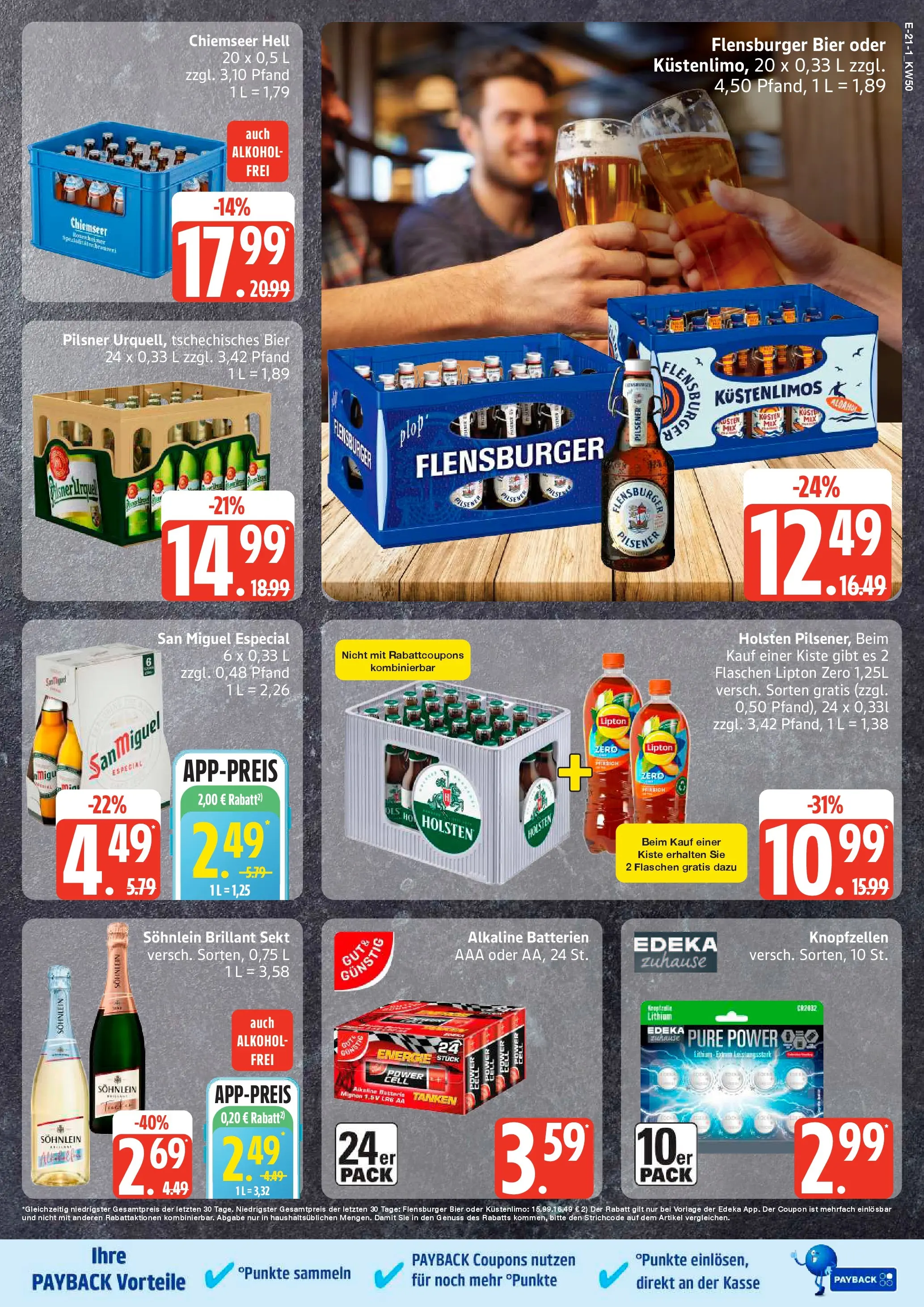 Edeka prospekt Bad Schwartau	 (ab 07.12.2025) » Angebote Online | Seite: 25 | Produkte: Batterien, Bier, Sekt, Pilsner urquell