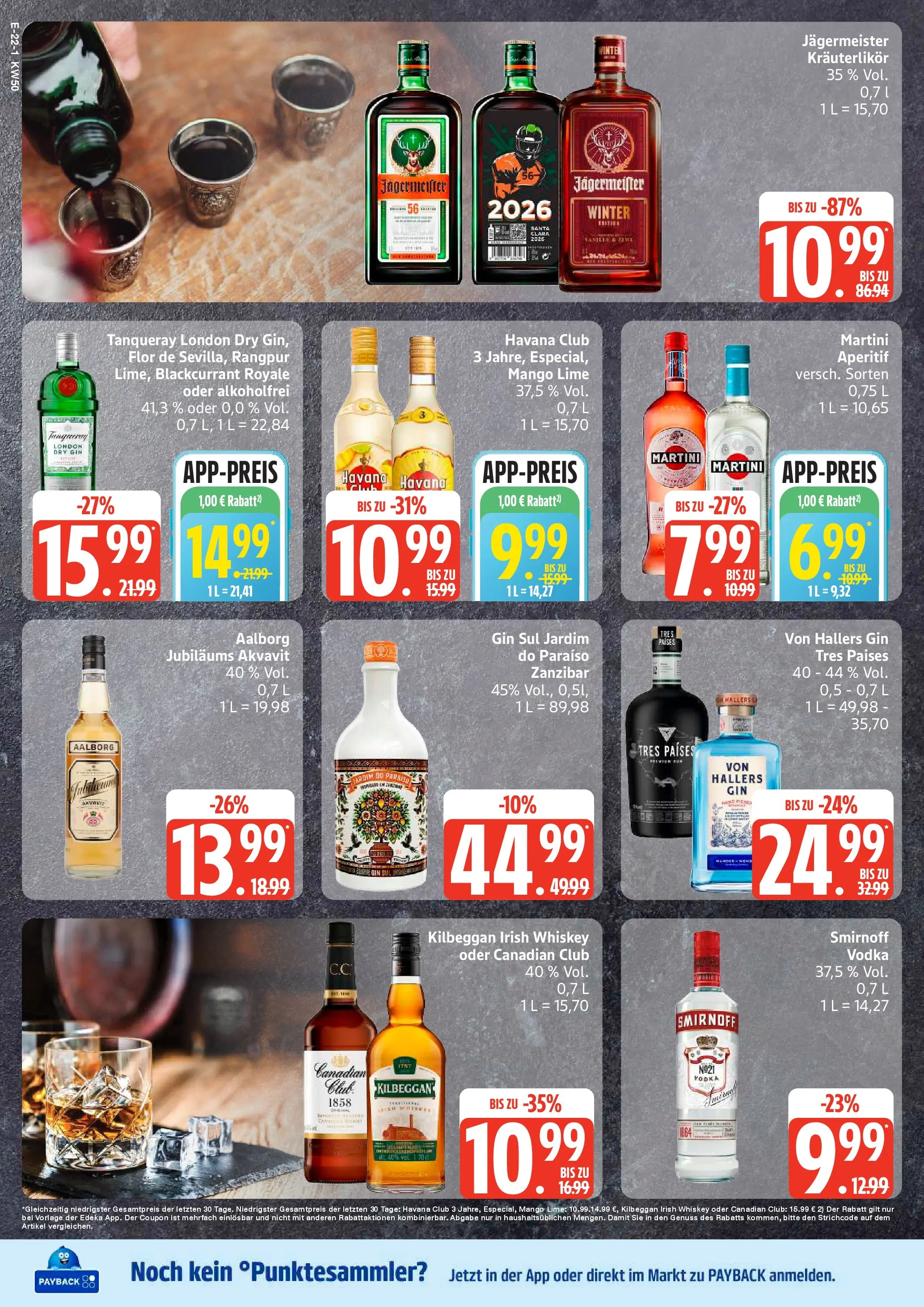 Edeka prospekt Bad Schwartau	 (ab 07.12.2025) » Angebote Online | Seite: 26 | Produkte: Jägermeister, Mango, Gin, Whiskey