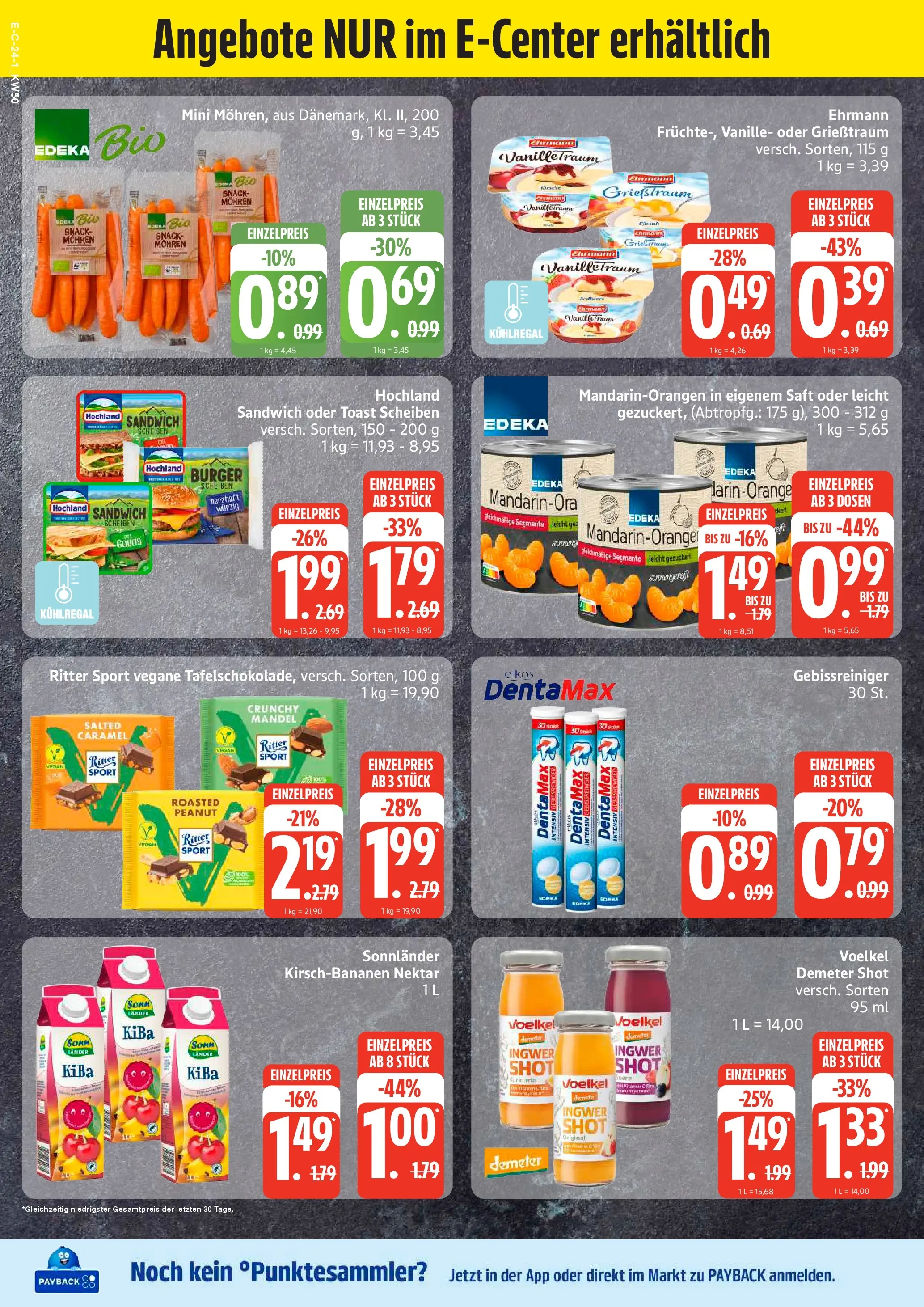 Edeka prospekt Kiel	 (ab 07.12.2025) » Angebote Online | Seite: 24 | Produkte: Toast, Gouda, Burger, Mohren