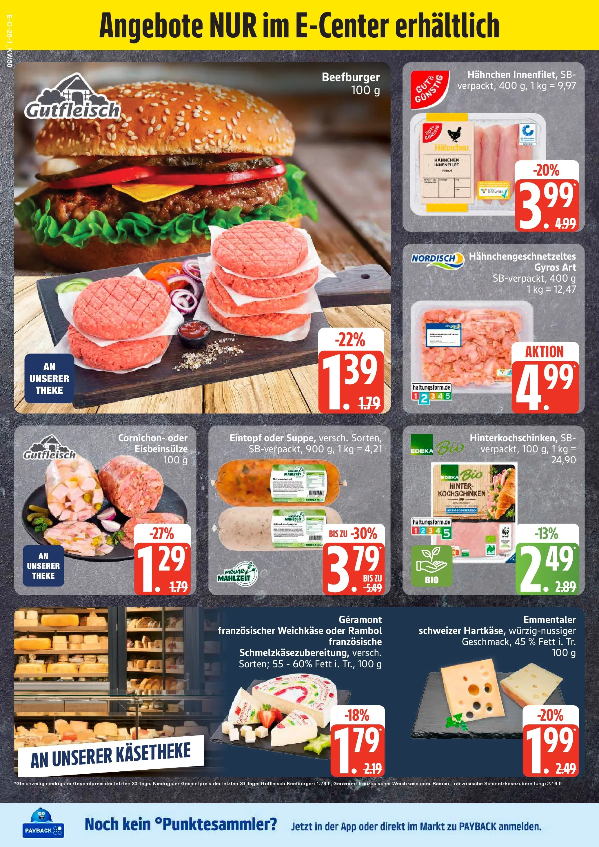 Edeka prospekt Kiel	 (ab 07.12.2025) » Angebote Online | Seite: 26 | Produkte: Geramont, Hahnchen, Theke, Gyros