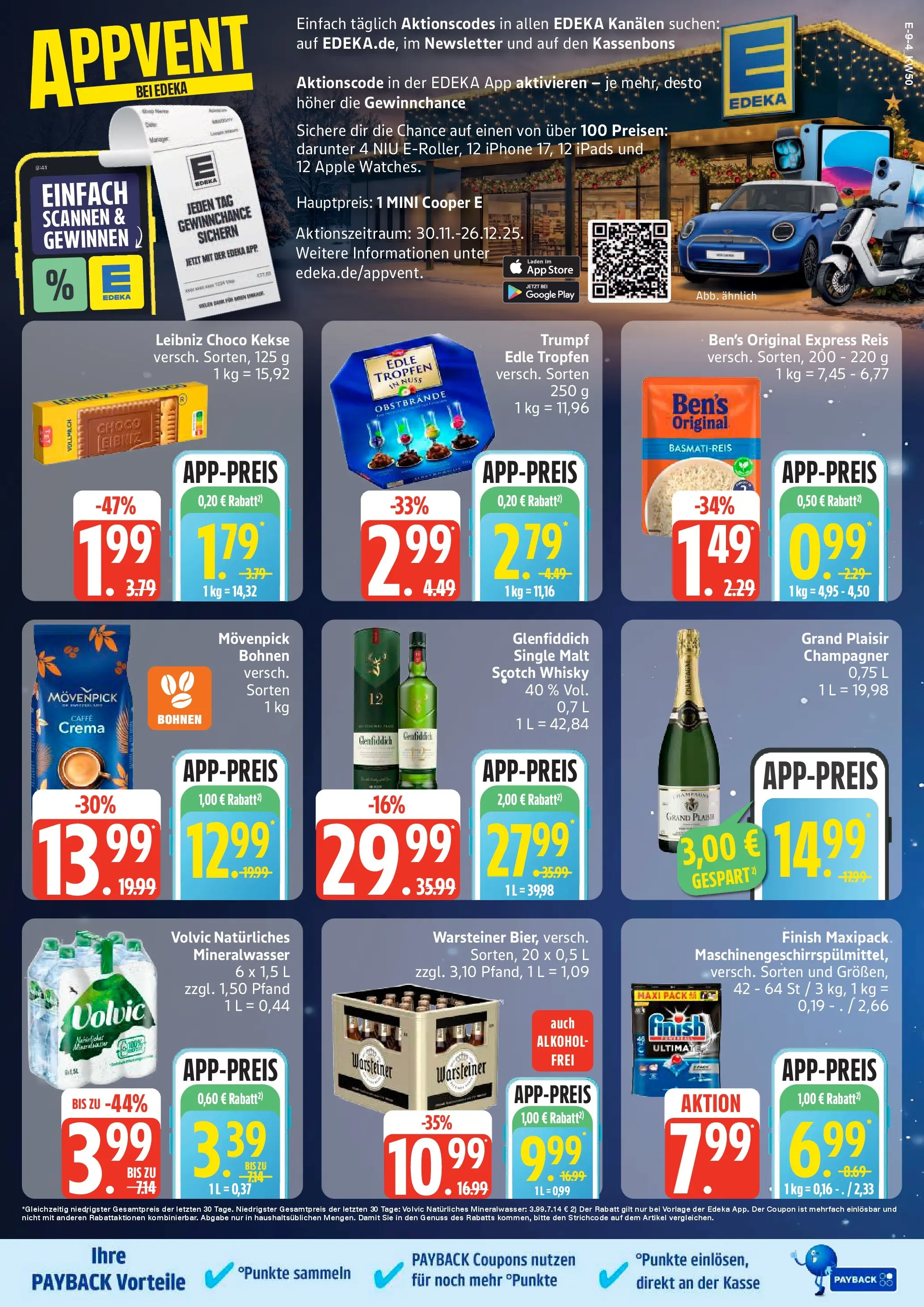 Edeka prospekt Rostock	 (ab 07.12.2025) » Angebote Online | Seite: 9 | Produkte: Whisky, Basmatireis, Warsteiner, Kekse