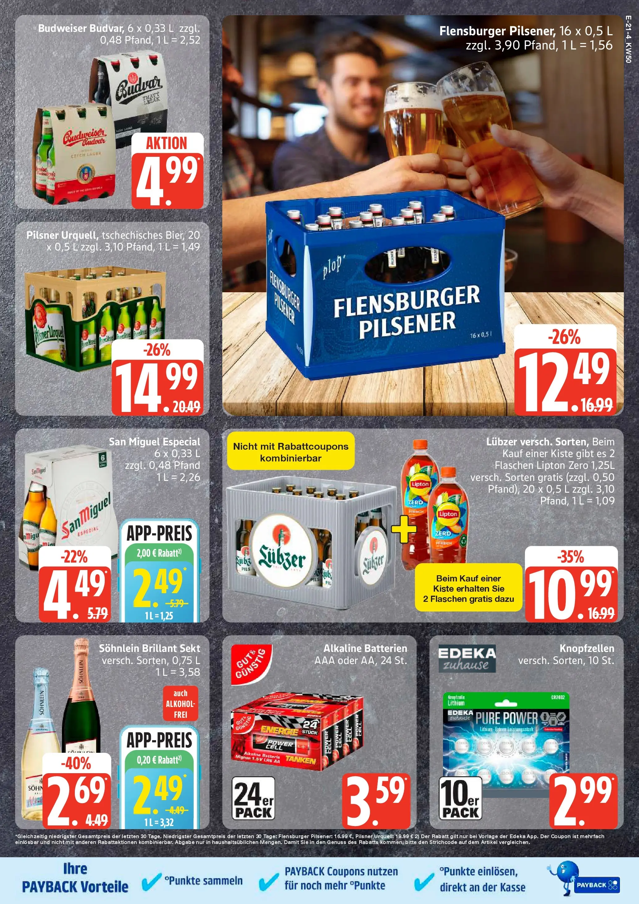 Edeka prospekt Rostock	 (ab 07.12.2025) » Angebote Online | Seite: 25 | Produkte: Batterien, Pils, Flensburger, Pilsner urquell