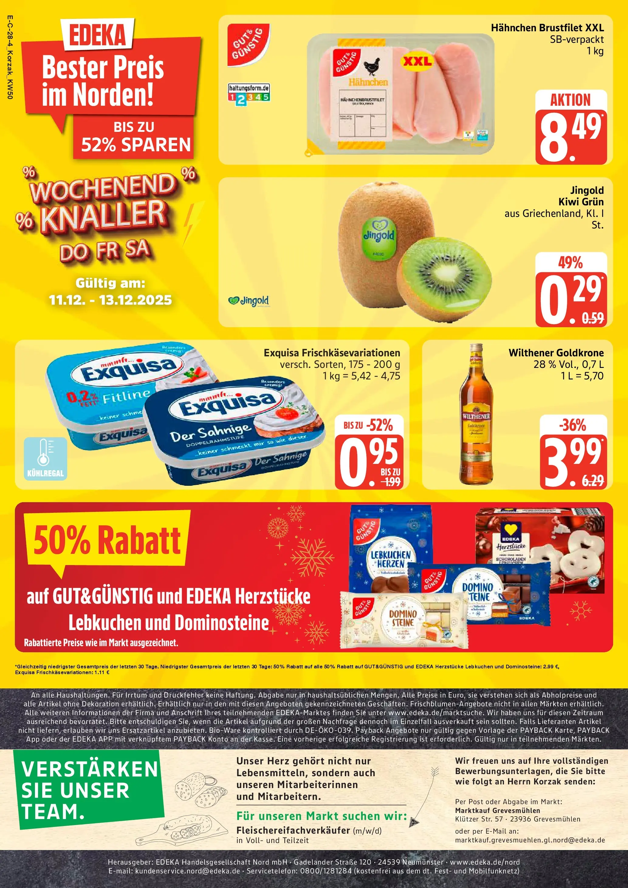 Marktkauf - Marktkauf: Wochenangebote (ab 08.12.2025) » Angebote online | Seite: 28 | Produkte: Hahnchen, Wilthener, Exquisa, Kiwi