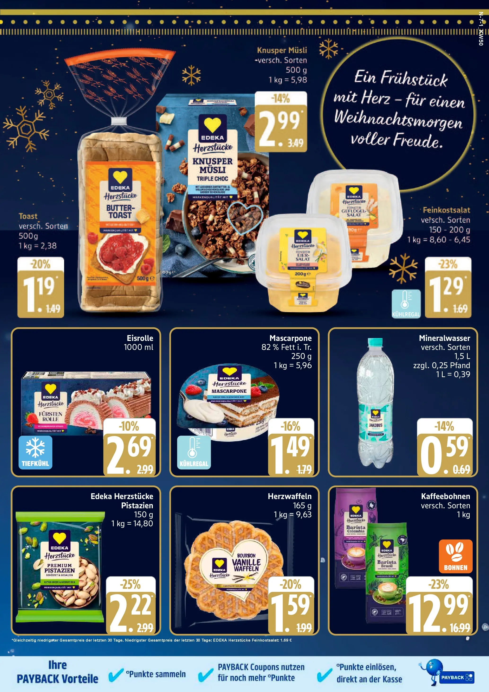 Edeka prospekt Cuxhaven	 (ab 07.12.2025) » Angebote Online | Seite: 7 | Produkte: Musli, Butter, Toast, Pistazien