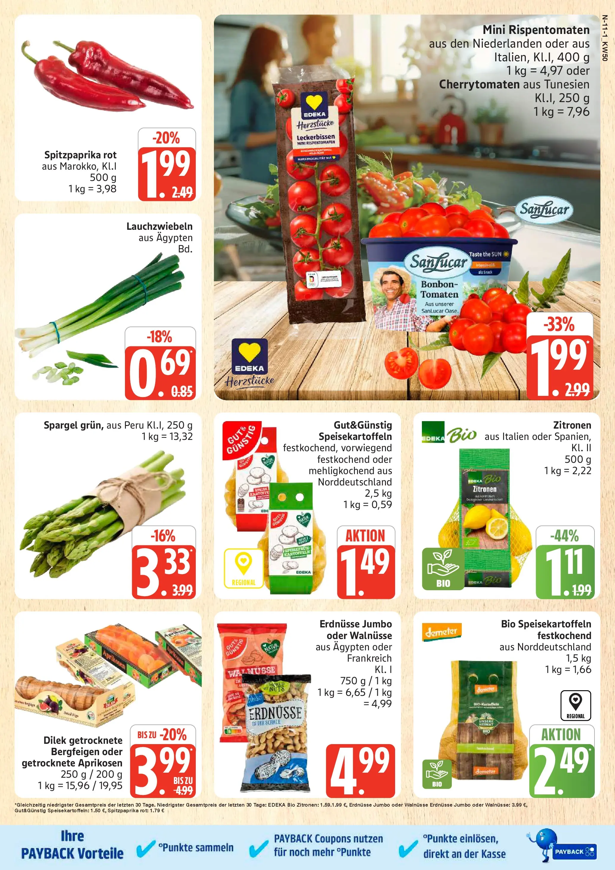 Edeka prospekt Cuxhaven	 (ab 07.12.2025) » Angebote Online | Seite: 11 | Produkte: Erdnüsse, Walnüsse, Tomaten, Zitronen