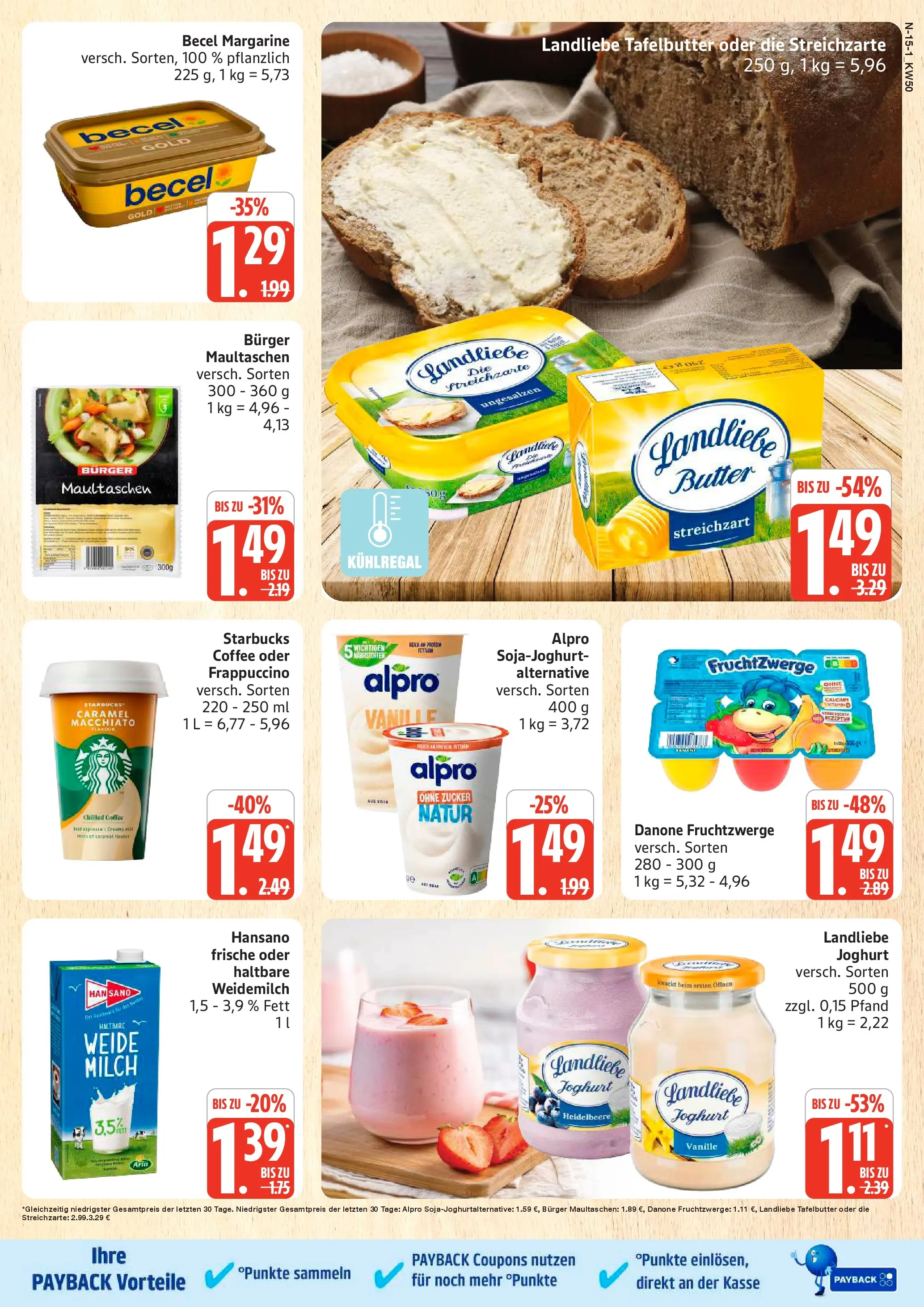 Edeka prospekt Cuxhaven	 (ab 07.12.2025) » Angebote Online | Seite: 15 | Produkte: Butter, Becel, Rock, Maultaschen