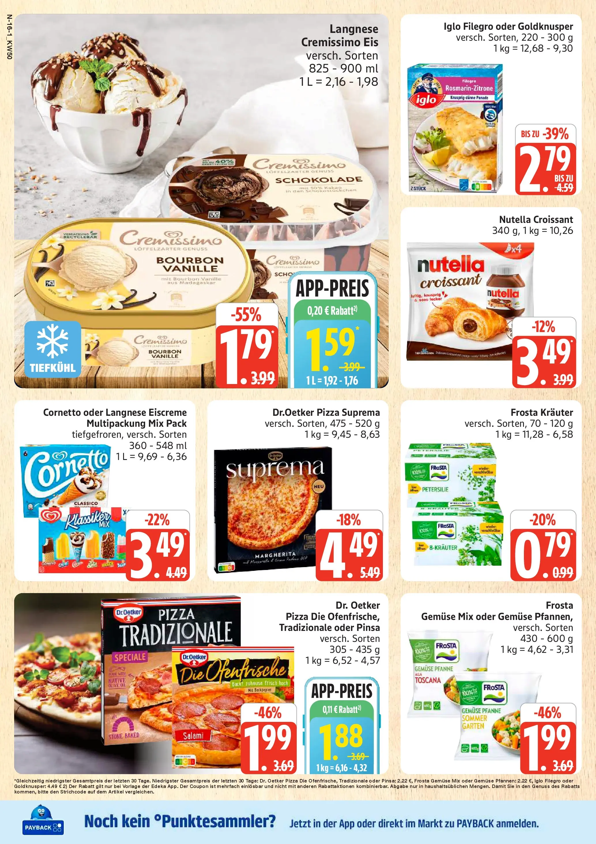 Edeka prospekt Cuxhaven	 (ab 07.12.2025) » Angebote Online | Seite: 16 | Produkte: Cremissimo, Frosta, Gemüse, Petersilie