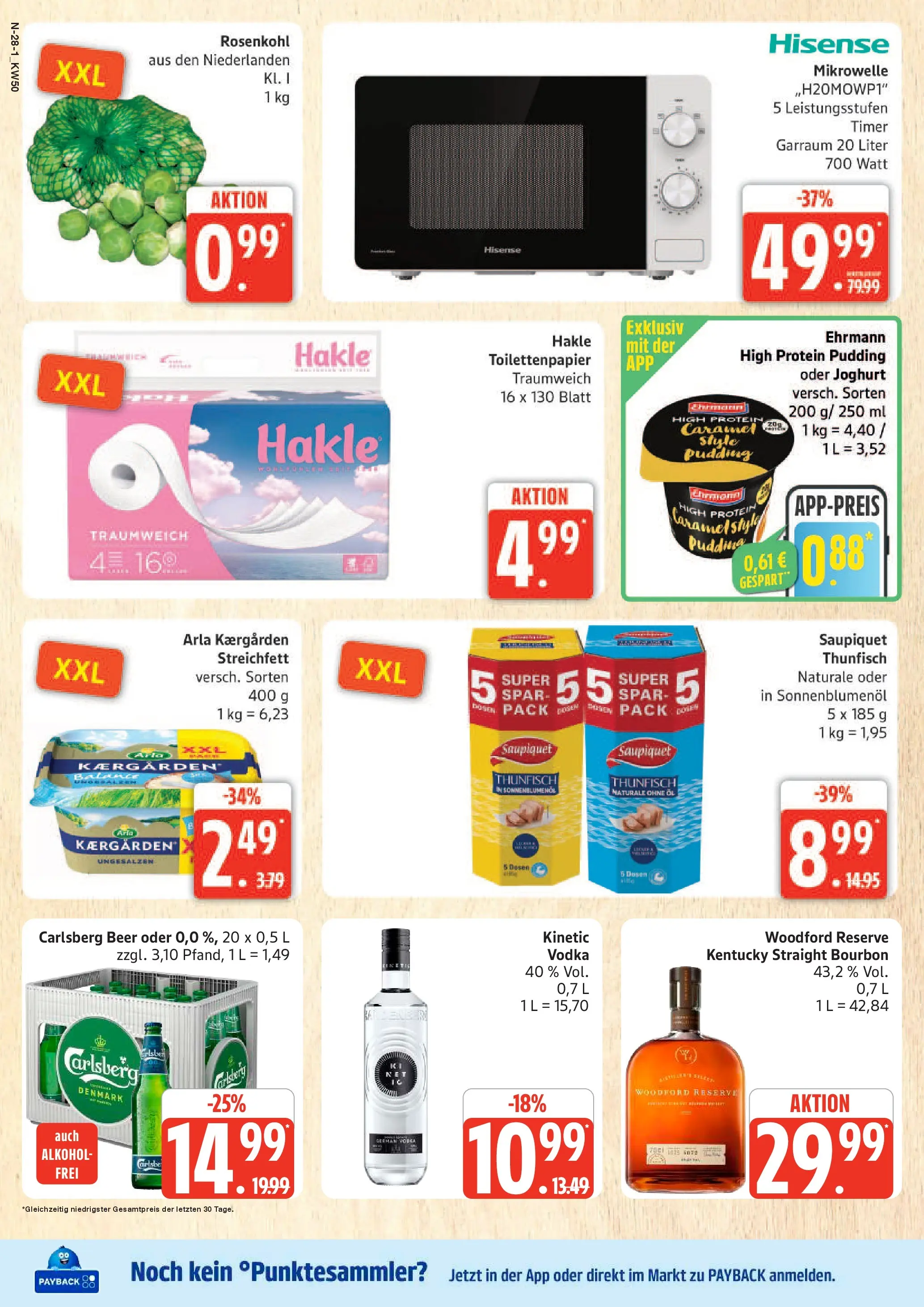Edeka prospekt Cuxhaven	 (ab 07.12.2025) » Angebote Online | Seite: 28 | Produkte: Carlsberg, High protein pudding, Pudding, Vodka