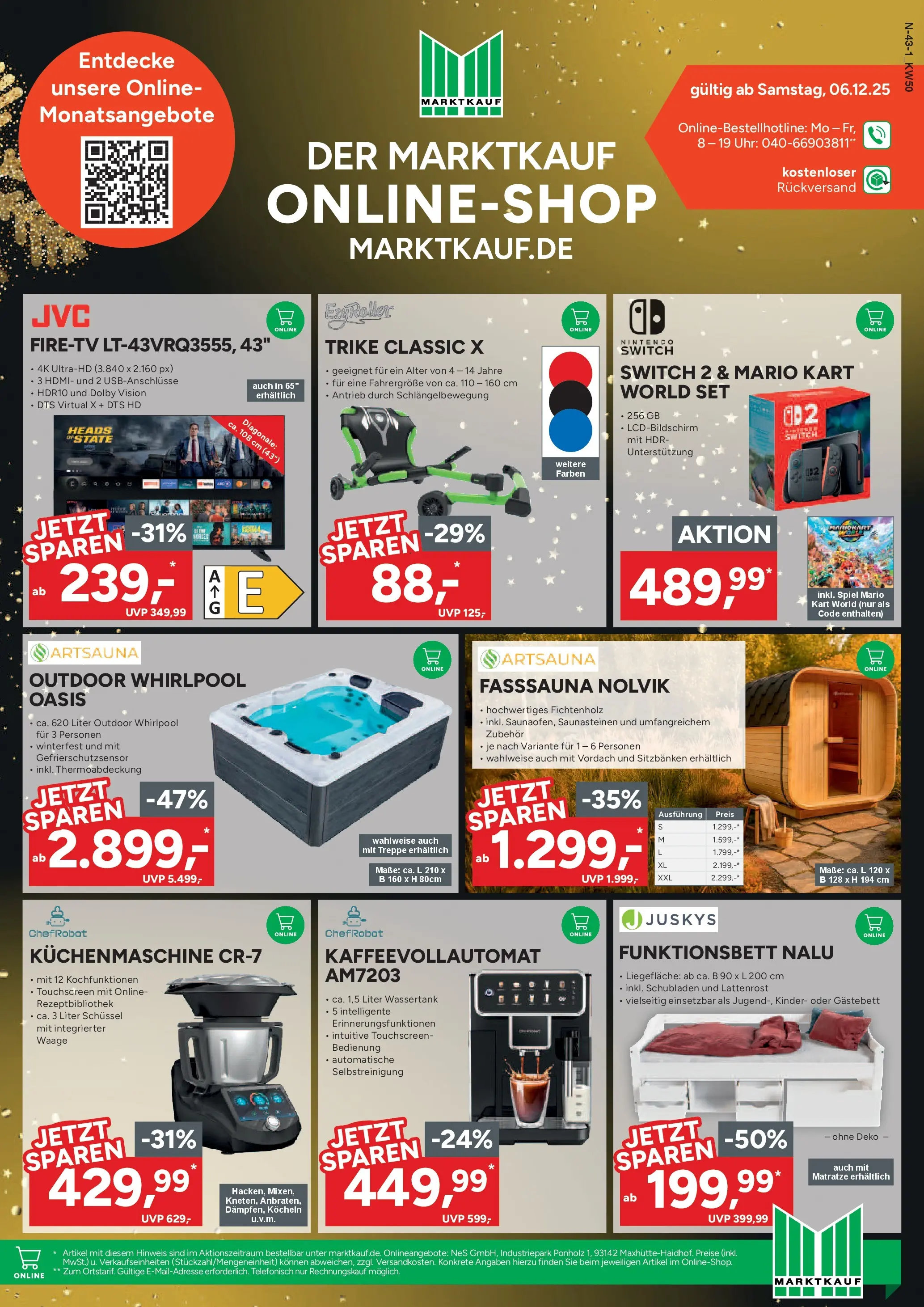 Edeka prospekt Cuxhaven	 (ab 07.12.2025) » Angebote Online | Seite: 43 | Produkte: Matratze, Lattenrost, Kaffeevollautomat, TV