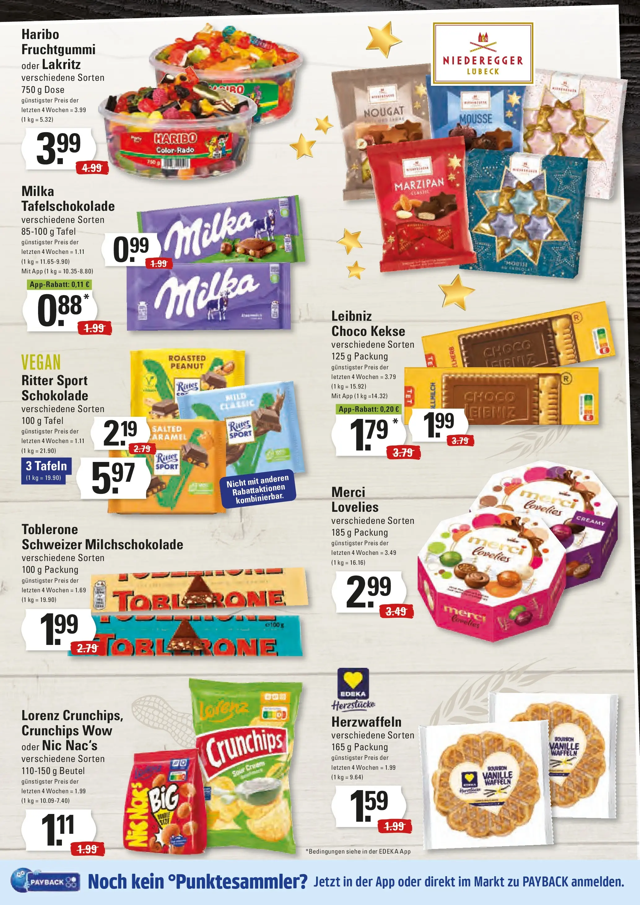 Edeka prospekt Hamburg	 (ab 07.12.2025) » Angebote Online | Seite: 13 | Produkte: Haribo, Schokolade, Milka, Chips