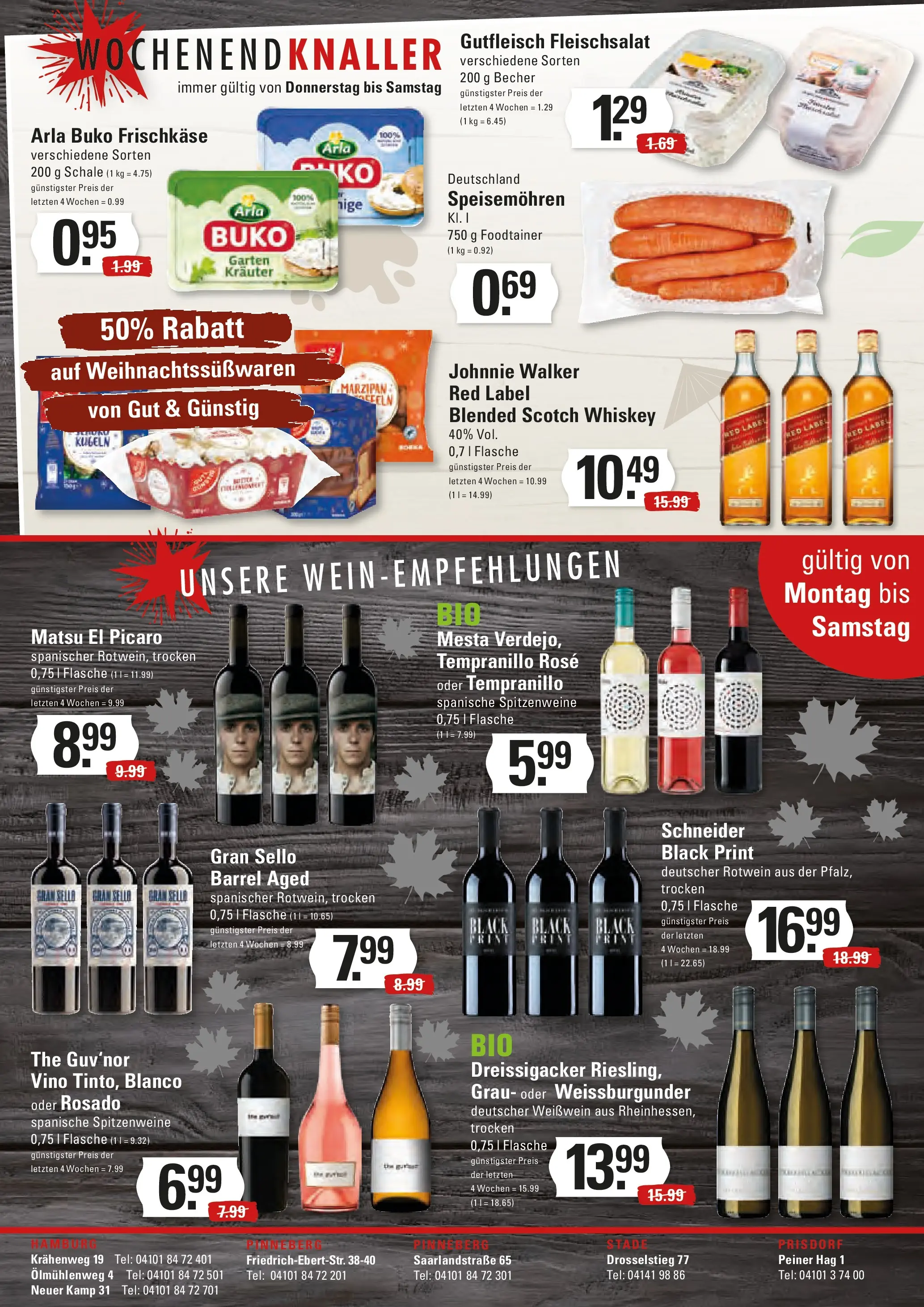 Edeka prospekt Hamburg	 (ab 07.12.2025) » Angebote Online | Seite: 16 | Produkte: Weißwein, Rotwein, Whiskey, Johnnie walker