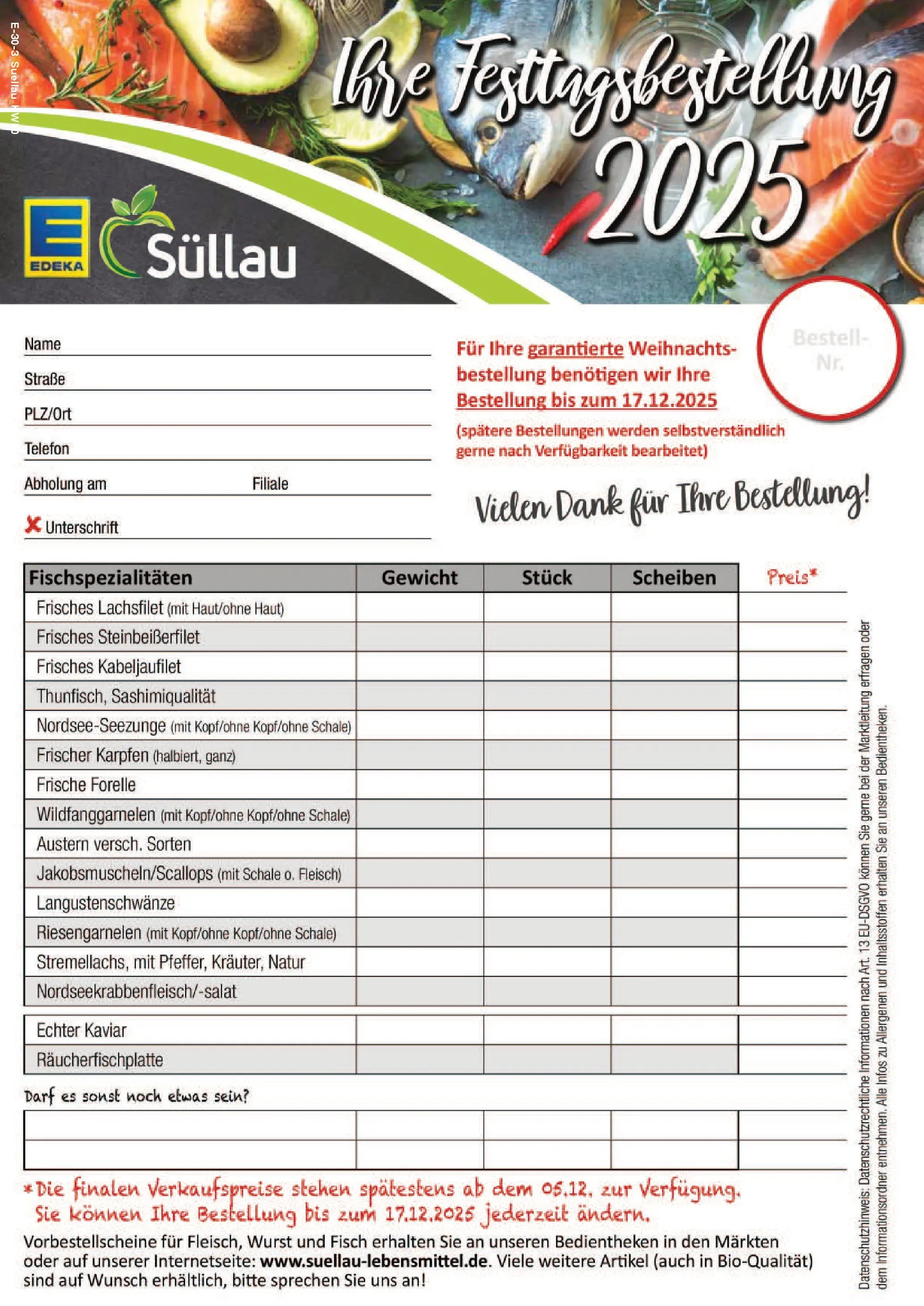 Edeka prospekt Ratzeburg	 (ab 07.12.2025) » Angebote Online | Seite: 33 | Produkte: Gewicht, Fisch, Fleisch, Telefon