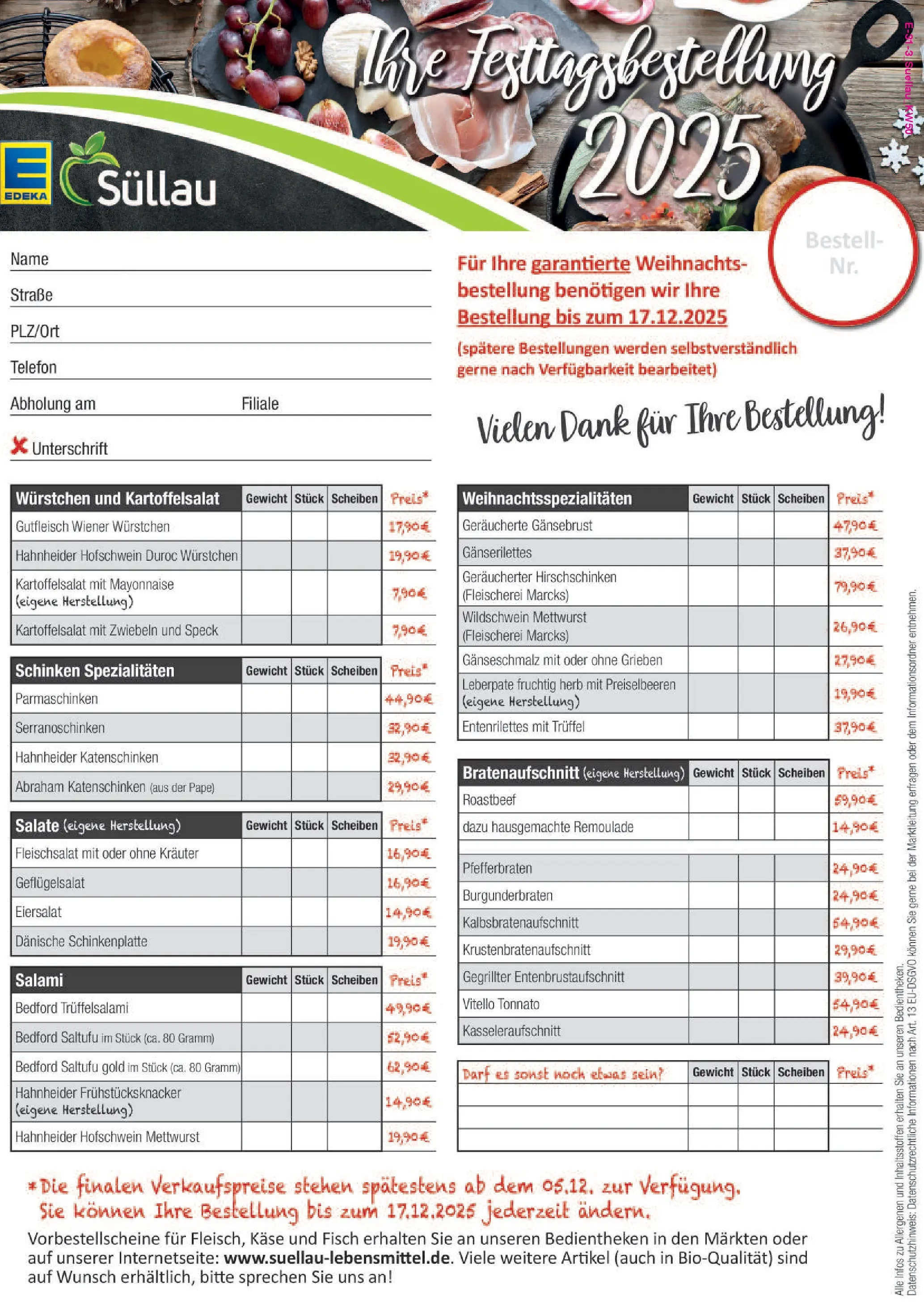 Edeka prospekt Ratzeburg	 (ab 07.12.2025) » Angebote Online | Seite: 34 | Produkte: Roastbeef, Fisch, Mayonnaise, Telefon