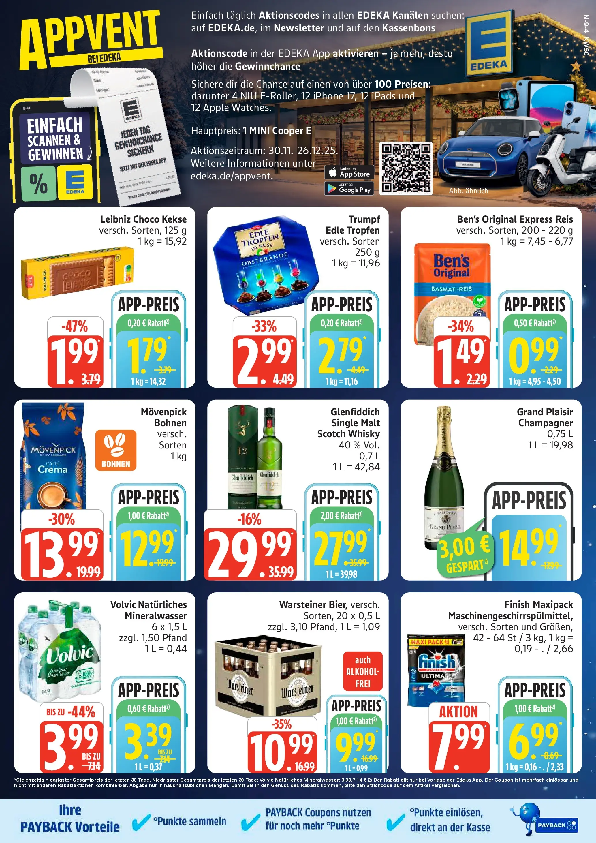 Edeka prospekt Rostock	 (ab 07.12.2025) » Angebote Online | Seite: 9 | Produkte: Basmatireis, Bier, Iphone, Warsteiner