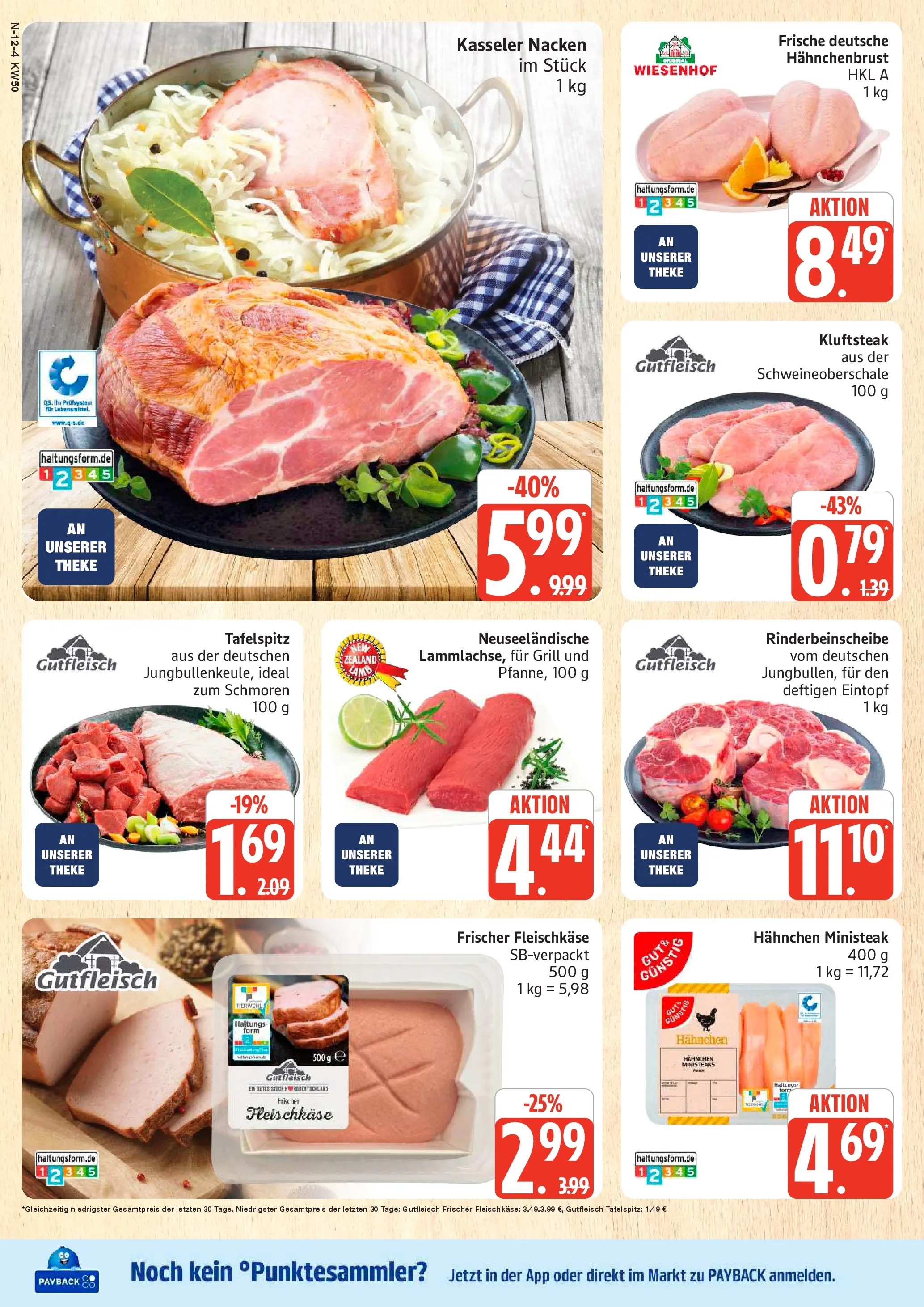Edeka prospekt Rostock	 (ab 07.12.2025) » Angebote Online | Seite: 12 | Produkte: Grill, Kasseler nacken, Steak, Hahnchenbrust