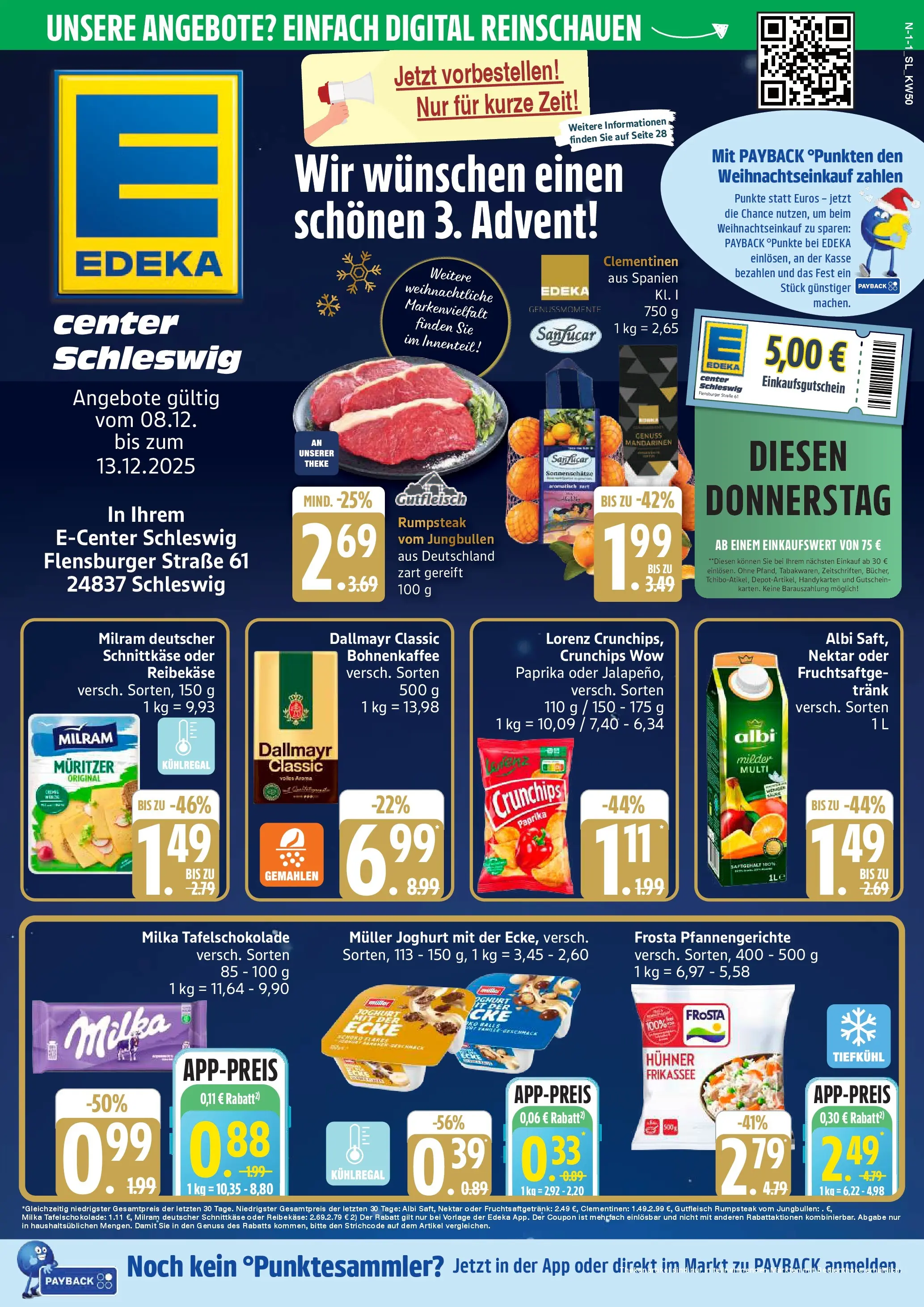 Marktkauf - Marktkauf: Wochenangebote (ab 08.12.2025) » Angebote online | Seite: 1 | Produkte: Flensburger, Dallmayr, Paprika, Reibekase