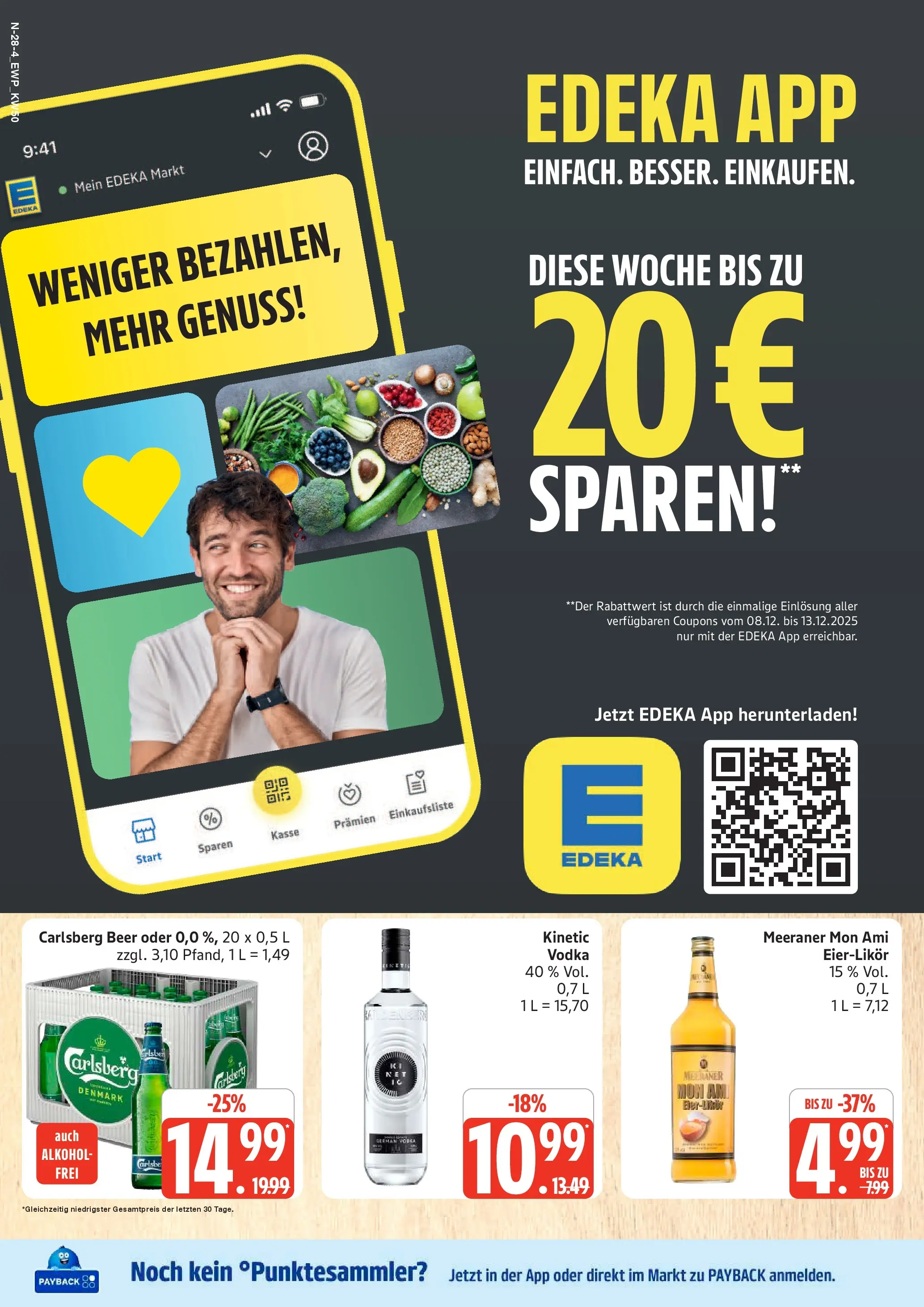 Edeka prospekt Rostock	 (ab 07.12.2025) » Angebote Online | Seite: 28 | Produkte: Carlsberg, Vodka