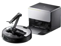 Roborock Saros Z70 R&D Saugroboter mit Absaugstation & Wasseranschluss, Mechanischer OmniGrip Arm, KI-Anpassung (Silber, Laufzeit: 180 min.)