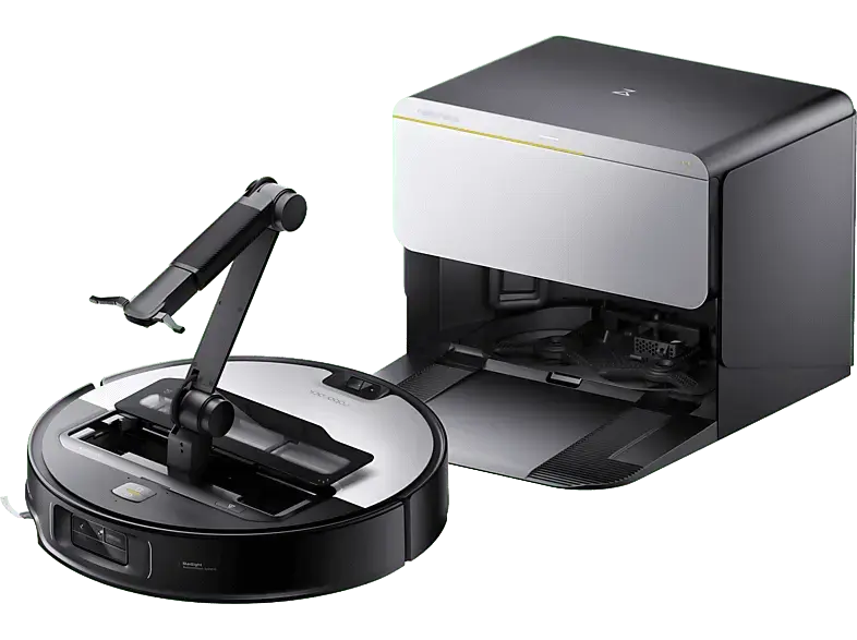 Roborock Saros Z70 R&D Saugroboter mit Absaugstation & Wasseranschluss, Mechanischer OmniGrip Arm, KI-Anpassung (Silber, Laufzeit: 180 min.)