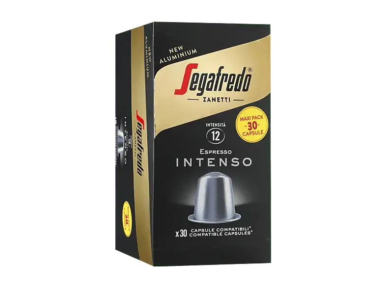 Segafredo 2606 Espresso Intenso Aluminium Kaffeekapseln, 30 Stück, Kompatibles System: Nespresso