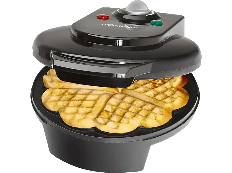 Bomann WA 5018 CB Waffelautomat, Schwarz, 1200 Watt
