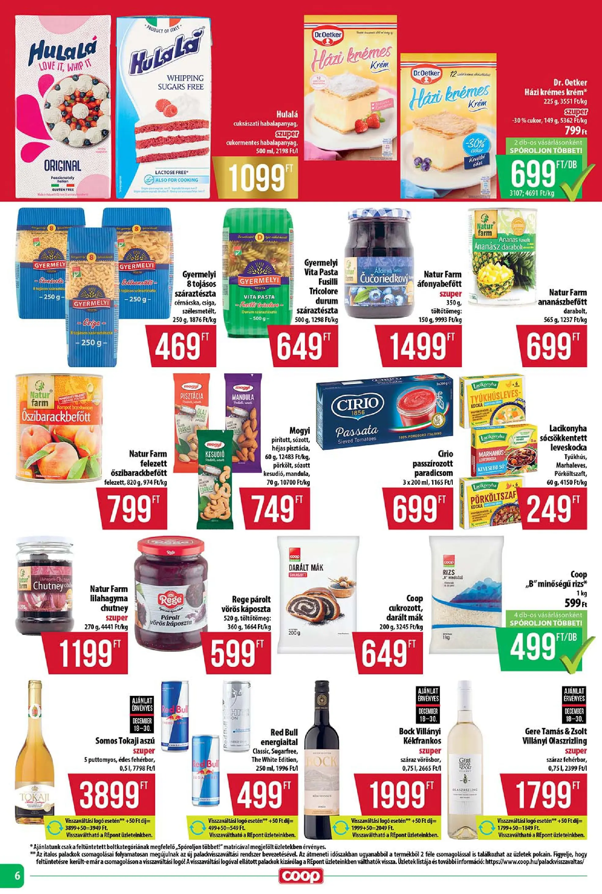 Ajánlatok - Coop újság érvényessége 2025.12.21-ig - 2025.12.17. -tól/töl > akció, lapozható szórólap 🛍️ | Oldal: 6 | Termékek: Leveskocka, Pisztácia, Ananász, Mák