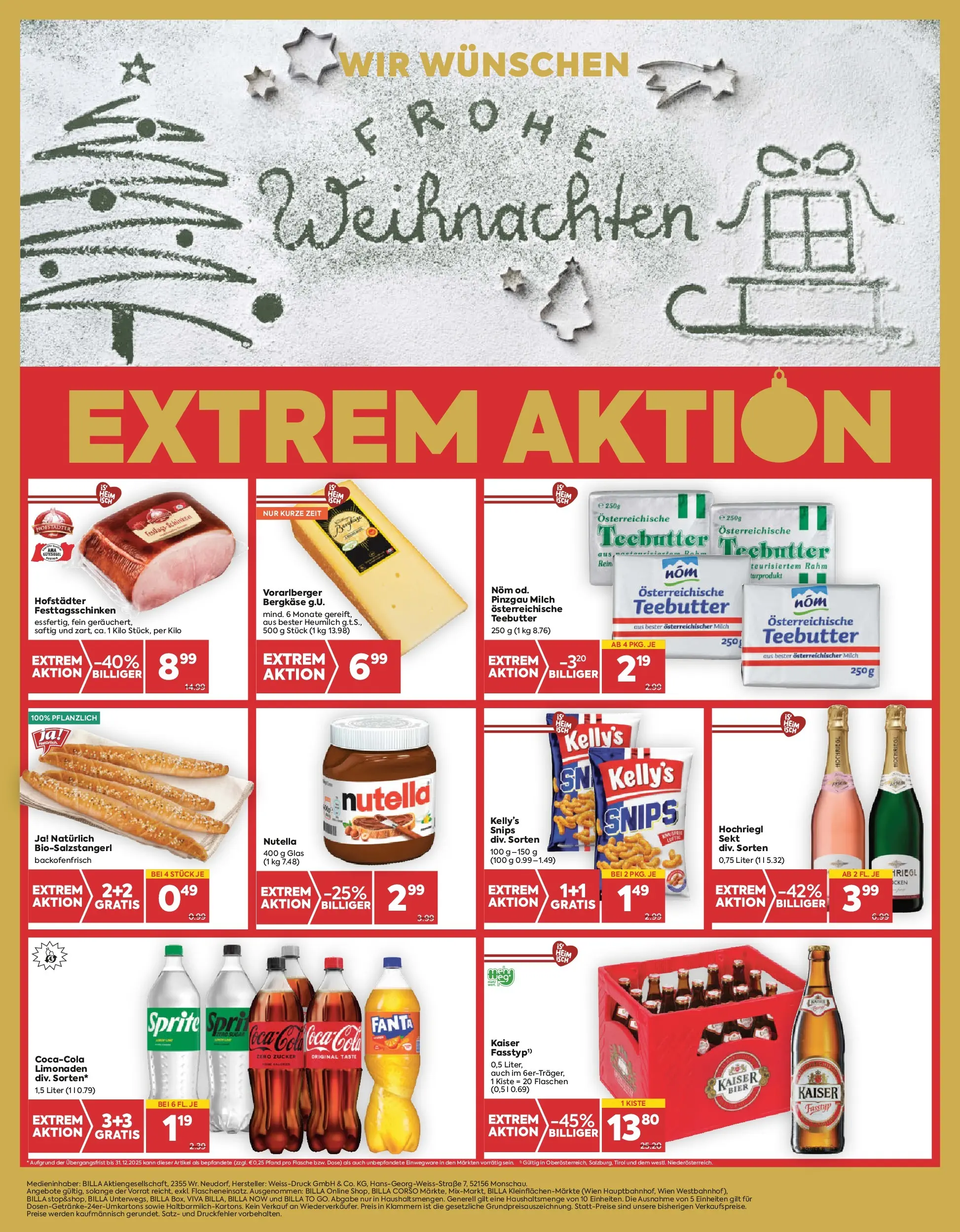 Billa Flugblatt - Amstetten, Neufurth ab 11.12.2025 - Angebote, Prospekt | Seite: 14 | Produkte: Zucker, Milch, Bier