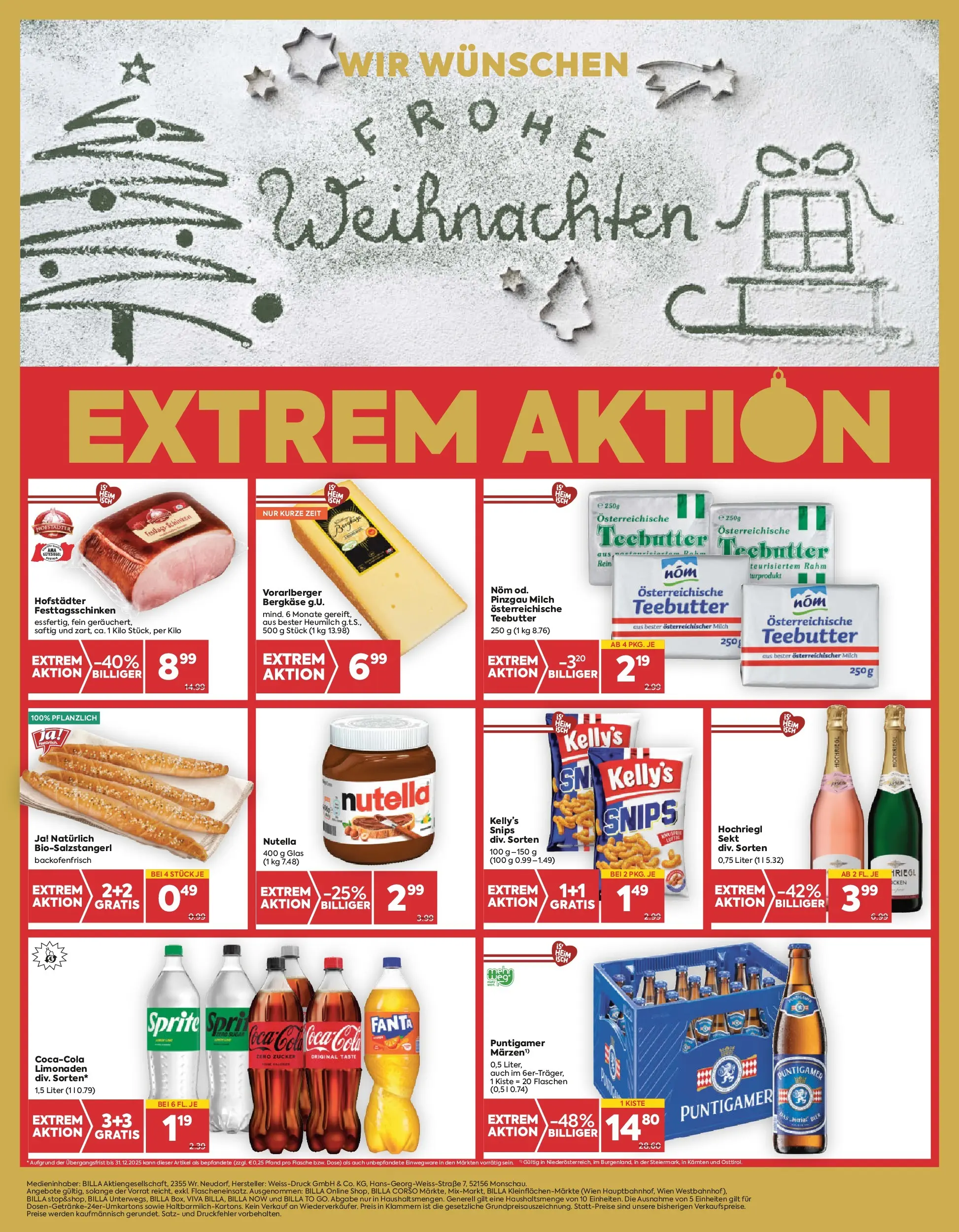 Billa Flugblatt - Bad Radkersburg, Ramsau, Fehring ab 11.12.2025 - Angebote, Prospekt | Seite: 14 | Produkte: Zucker, Milch