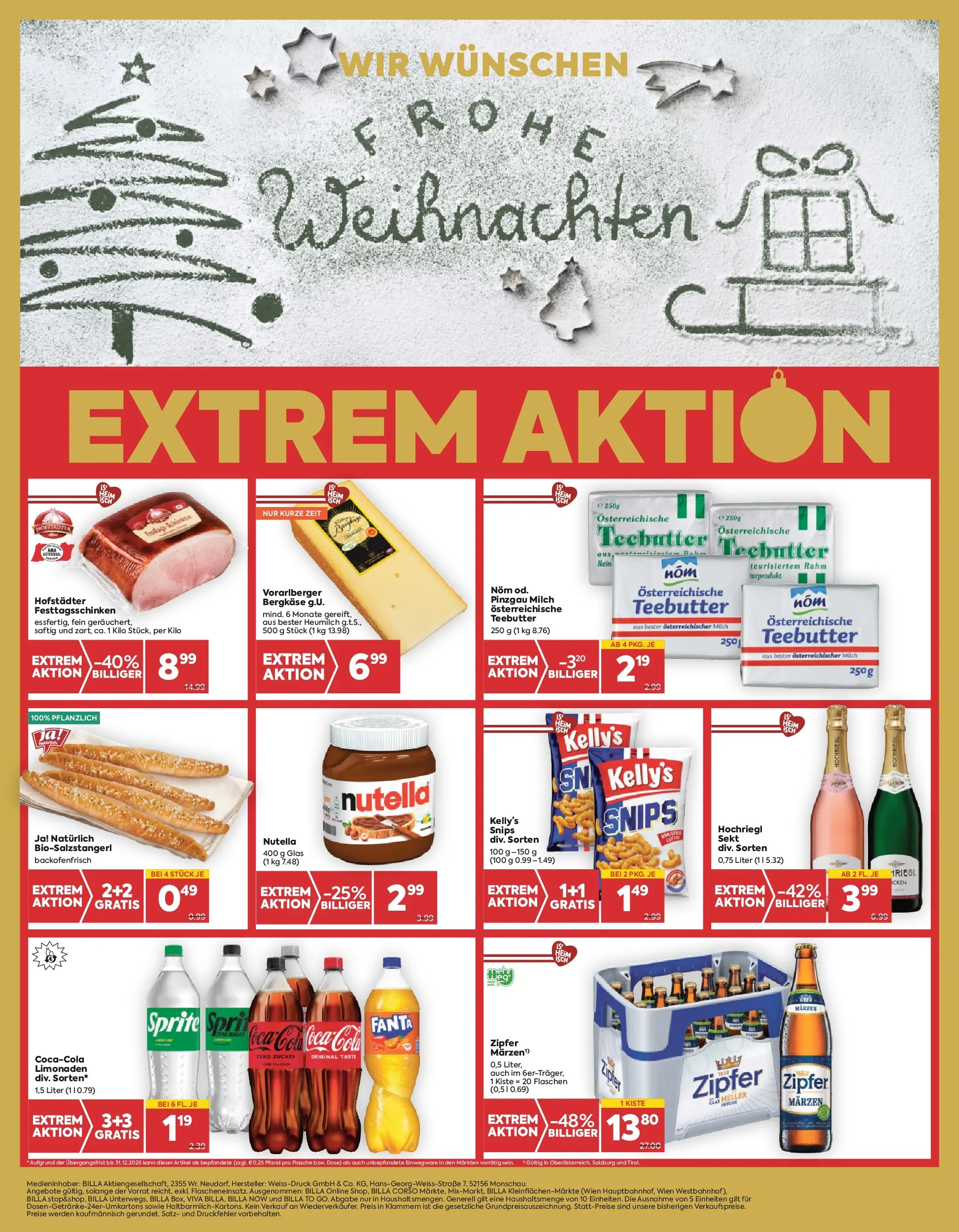Billa Flugblatt - Kitzbuehel, Zell Am Ziller, Brixlegg ab 11.12.2025 - Angebote, Prospekt | Seite: 14 | Produkte: Zucker, Milch
