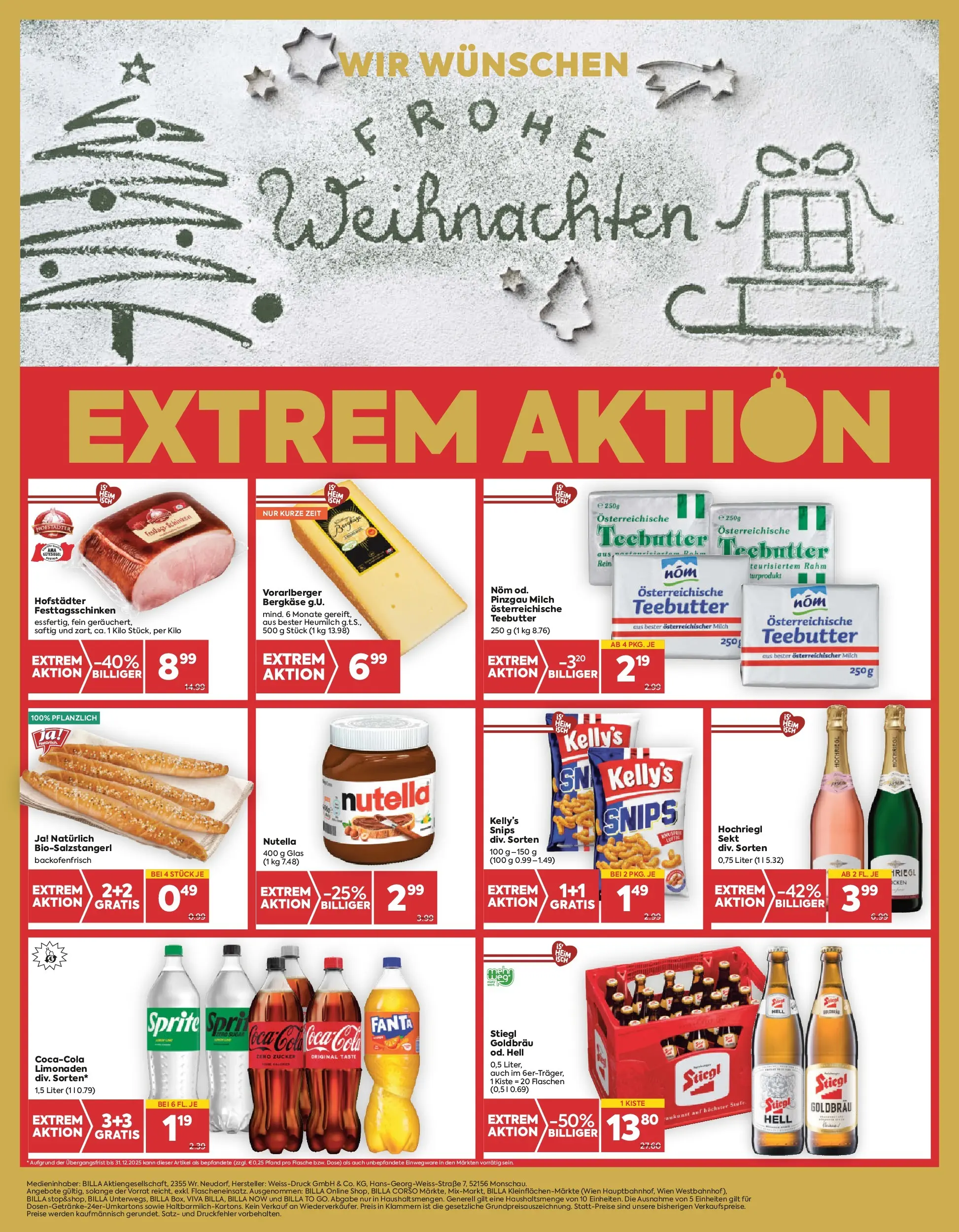 Billa Flugblatt - Oberndorf Bei Salzburg, Lamprechtshausen, Maria Alm ab 11.12.2025 - Angebote, Prospekt | Seite: 14 | Produkte: Zucker, Milch