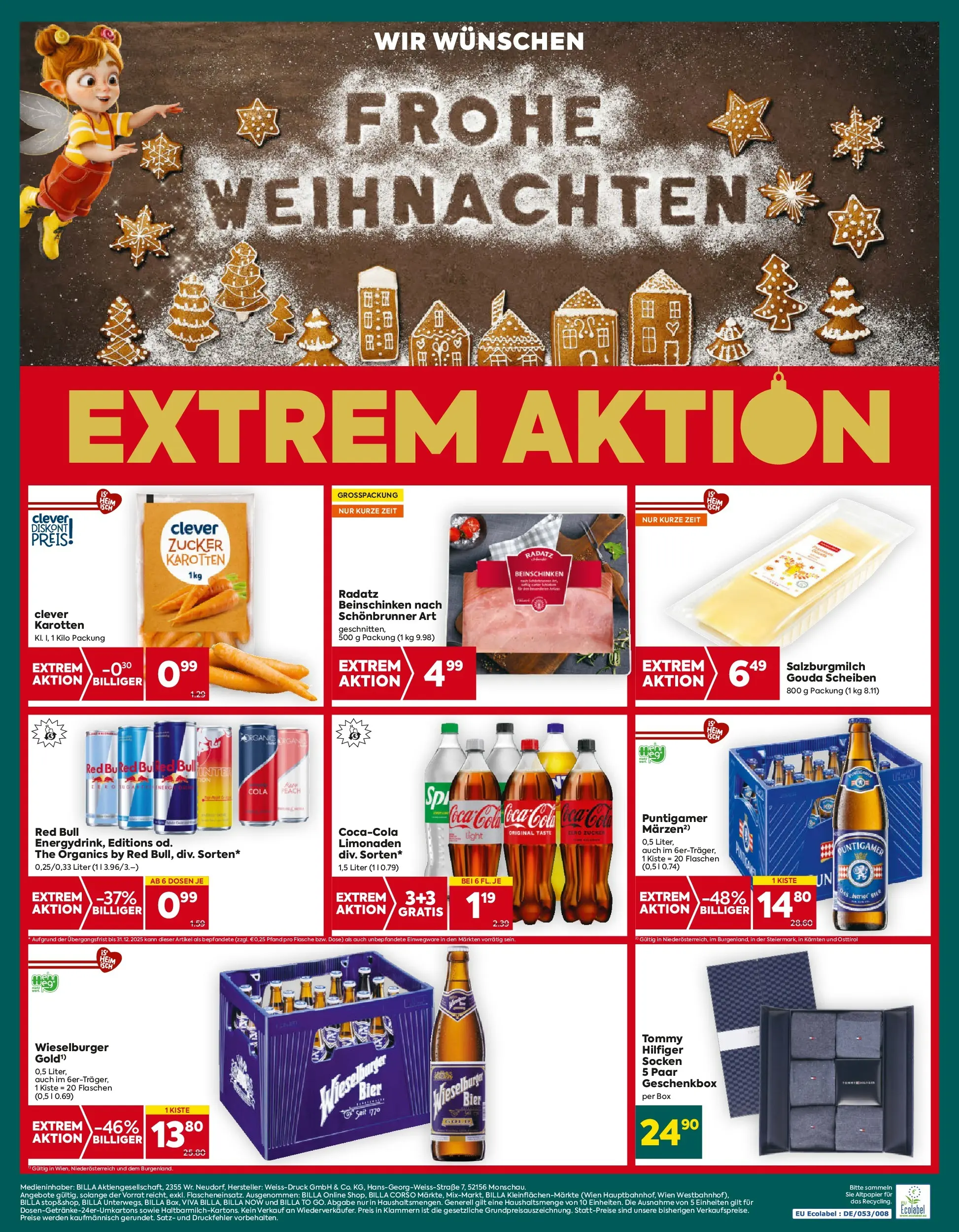 Billa Plus Flugblatt - Burgenland von 11.12.2025 - Aktuelle Angebote | Seite: 16 | Produkte: Socken, Zucker, Box, Bier