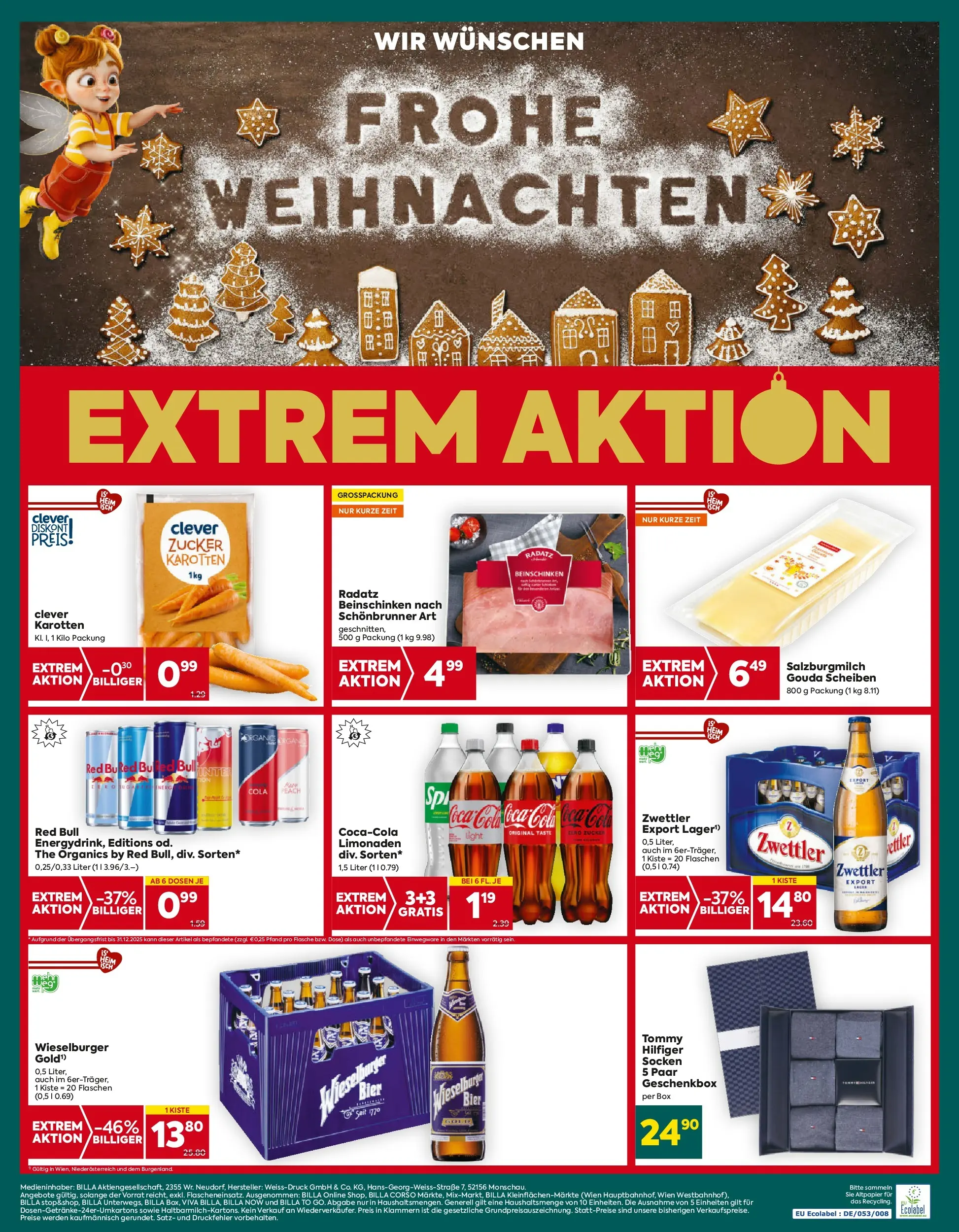 Billa Plus Flugblatt - Niederösterreich von 11.12.2025 - Aktuelle Angebote | Seite: 16 | Produkte: Socken, Zucker, Box, Bier