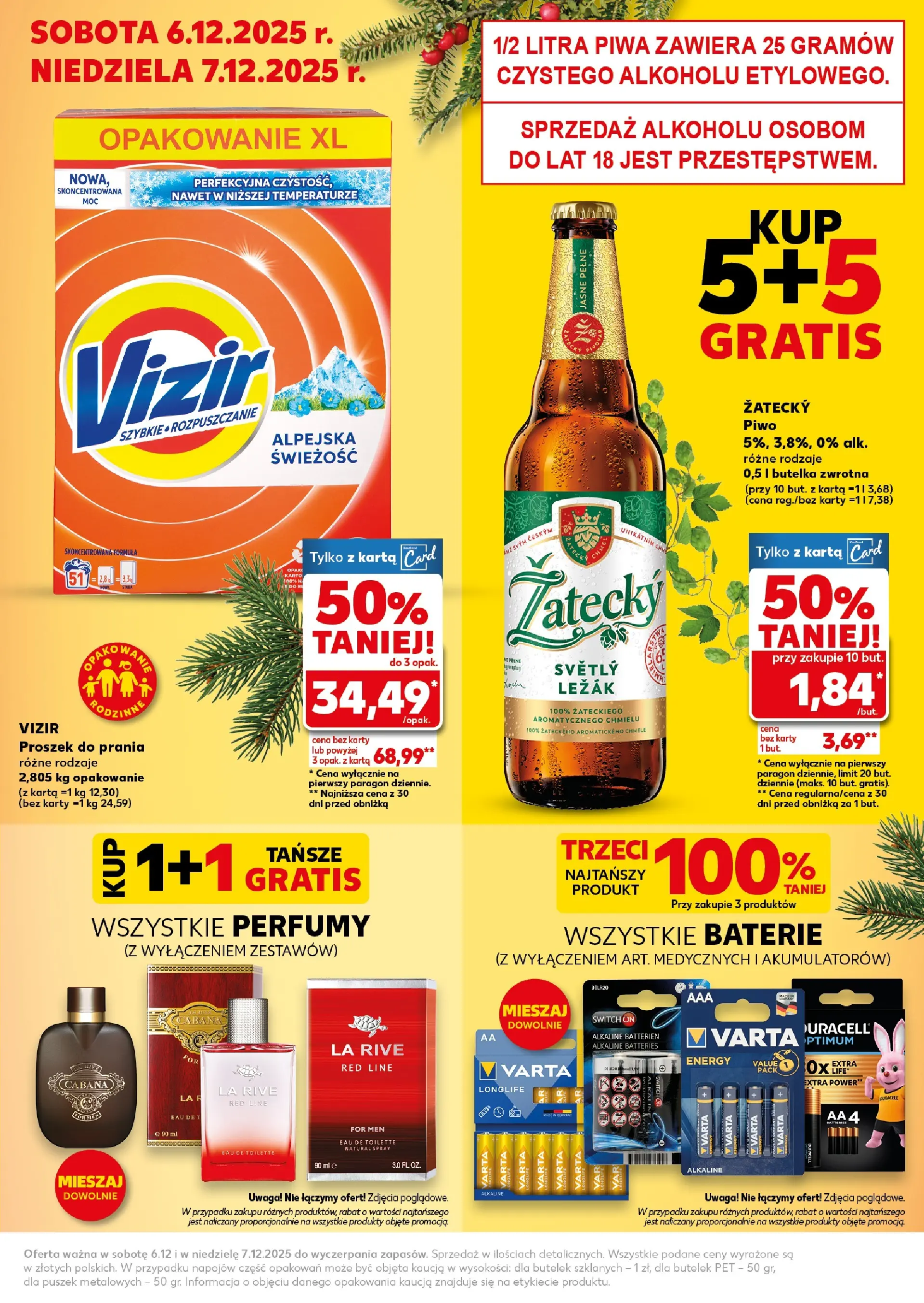 Kaufland gazetka - Super Weekend od 06.12.2025 - od jutra PDF | Strona: 3 | Produkty: Karta, Baterie, Piwo, Proszek do prania