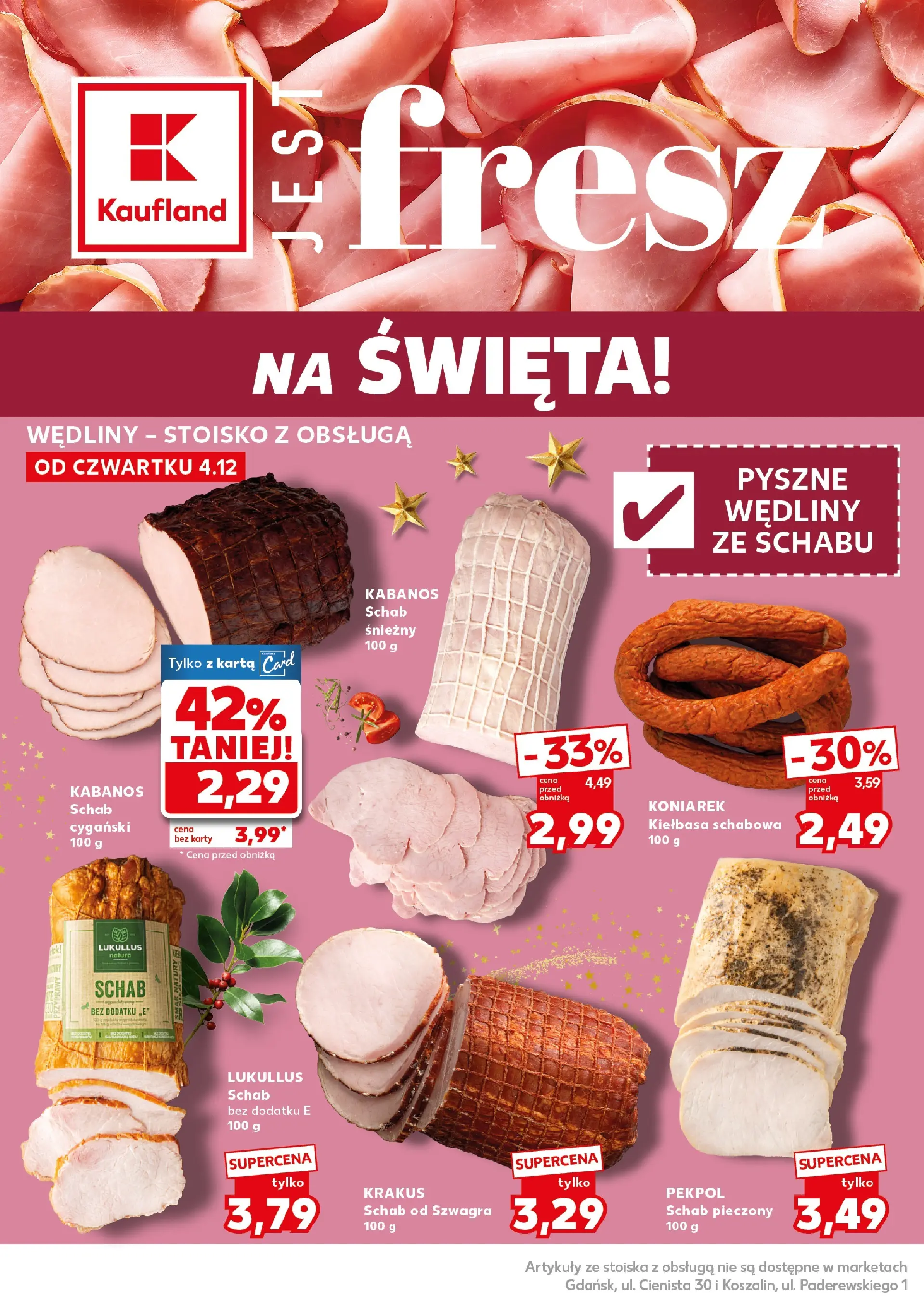 Kaufland gazetka - Super Weekend od 06.12.2025 - od jutra PDF | Strona: 12 | Produkty: Kiełbasa, Karta, Schab pieczony, Przyprawy