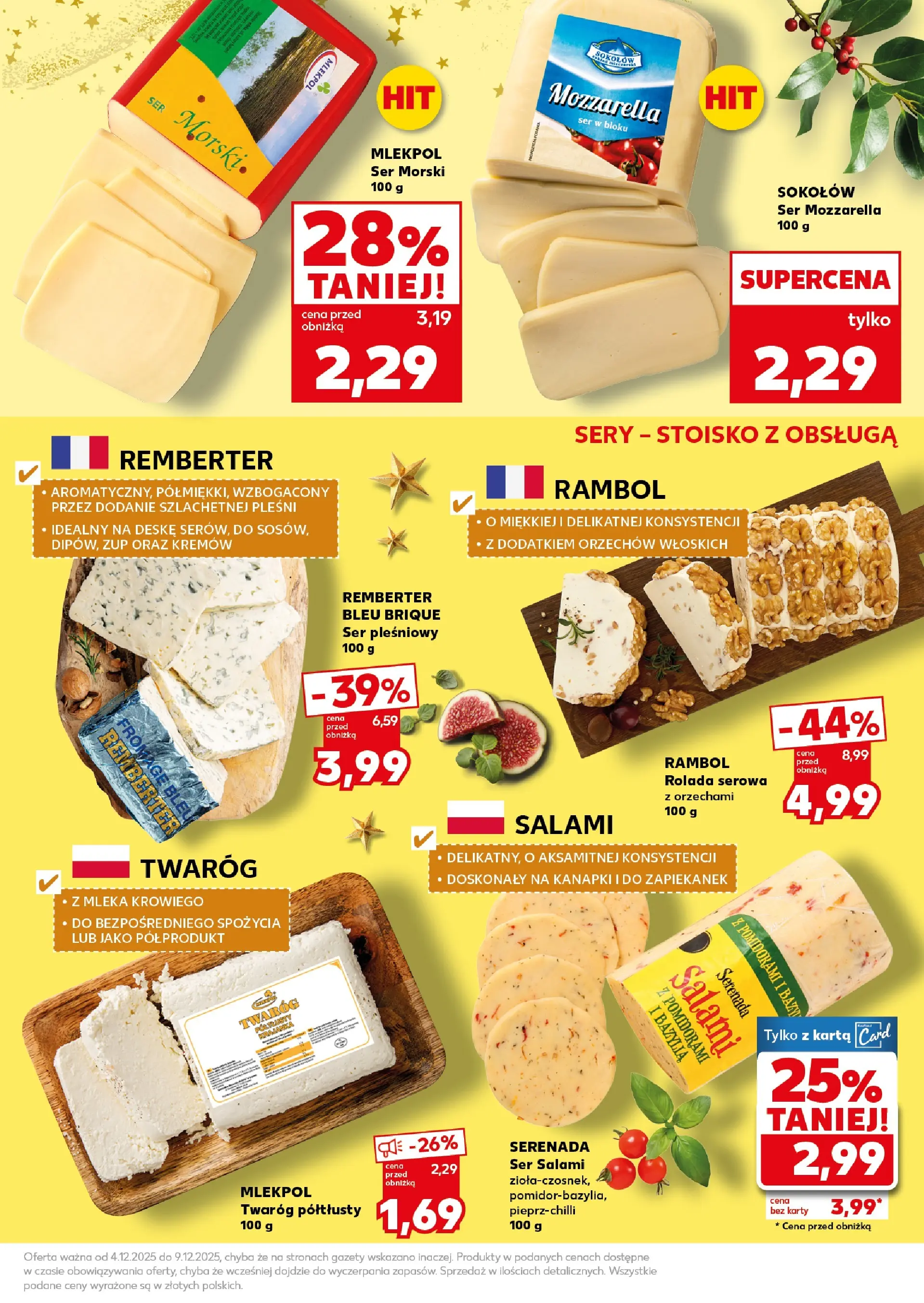 Kaufland gazetka - Super Weekend od 06.12.2025 - od jutra PDF | Strona: 15 | Produkty: Karta, Twaróg półtłusty, Mozzarella, Twaróg