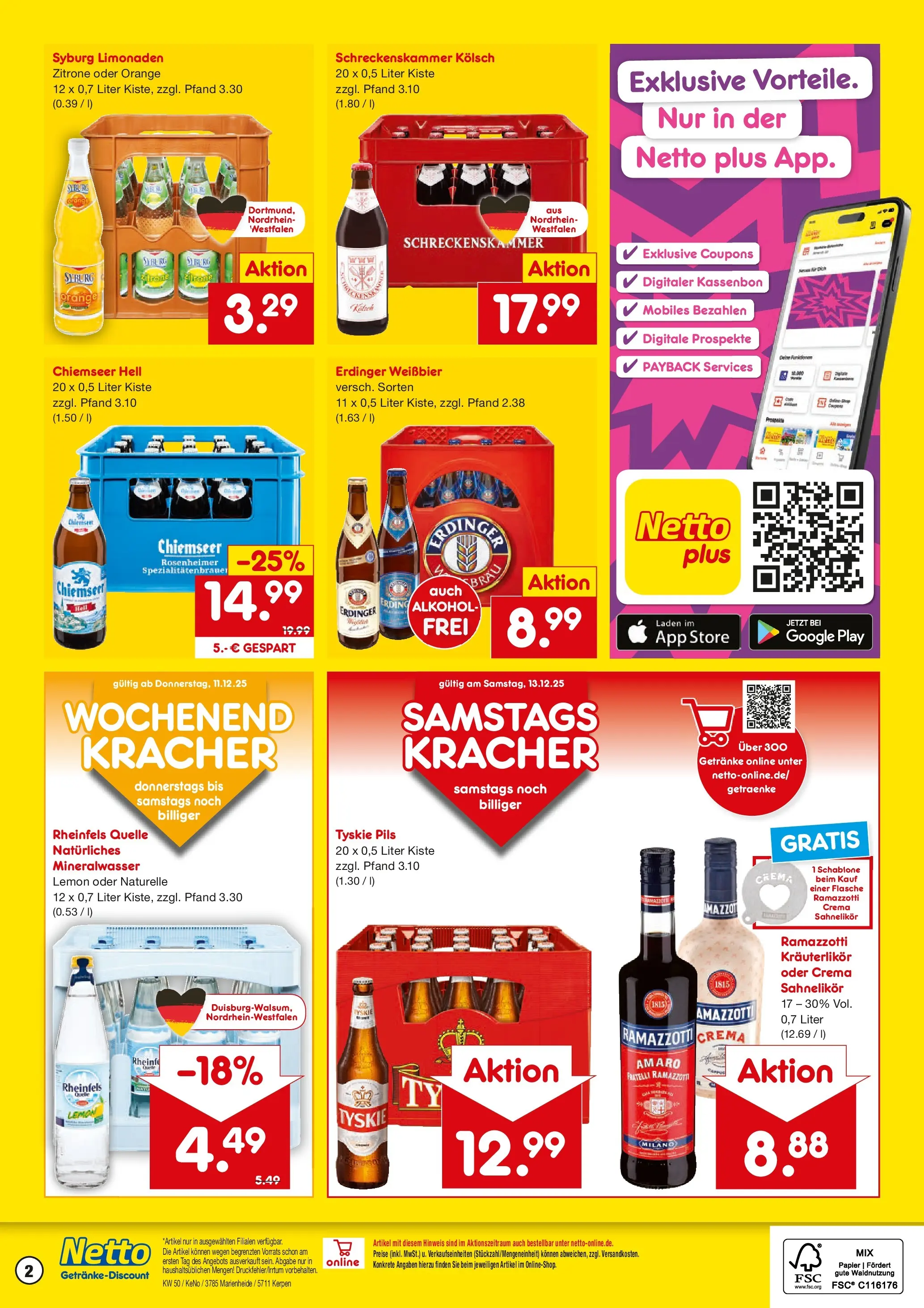 Netto Marken-Discount prospekt Kerpen	 (ab 07.12.2025) » Angebote | Seite: 2 | Produkte: Tyskie, Pils, Zitrone, Ramazzotti