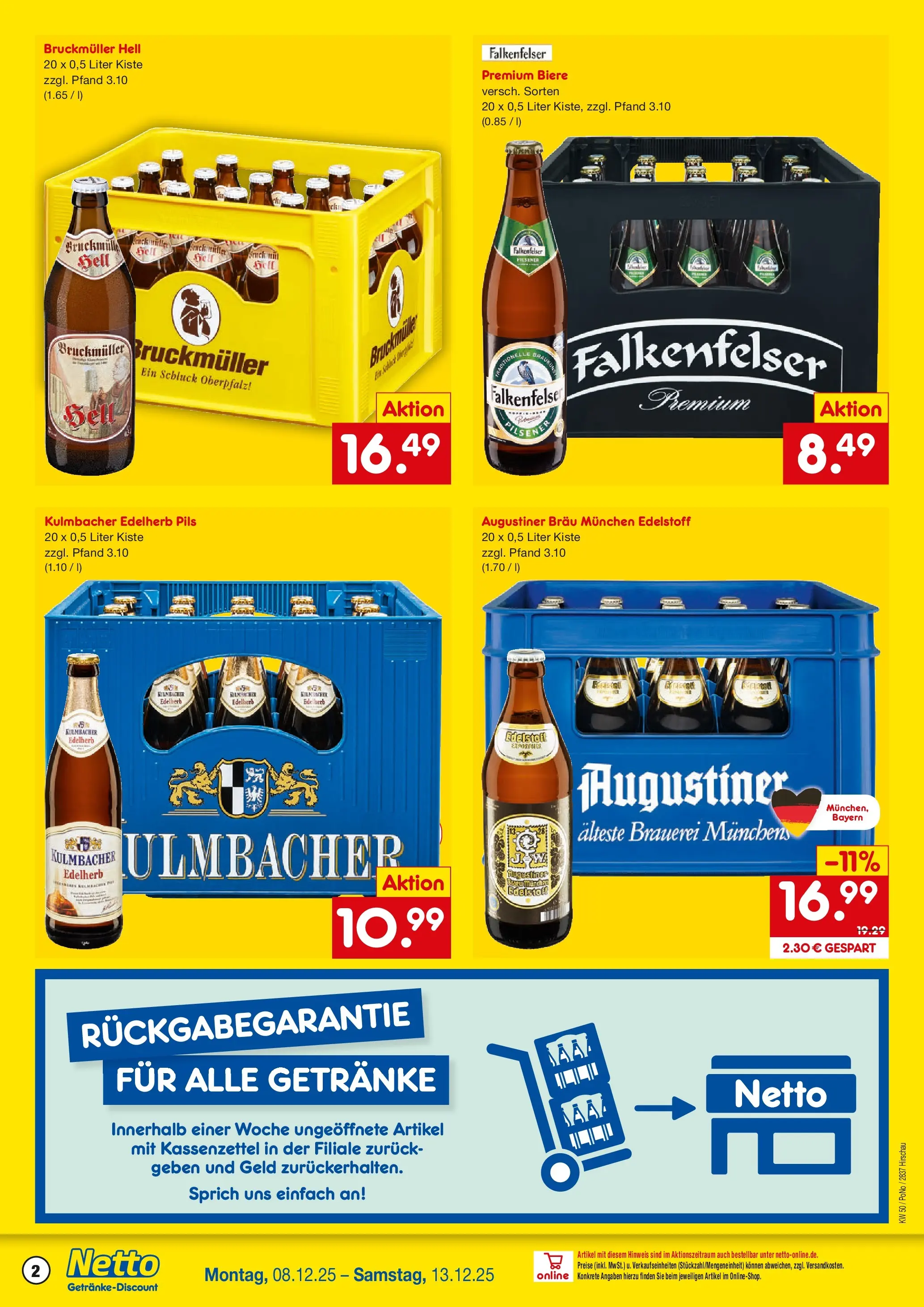 Netto Marken-Discount prospekt Hirschau	 (ab 07.12.2025) » Angebote | Seite: 2 | Produkte: Pils