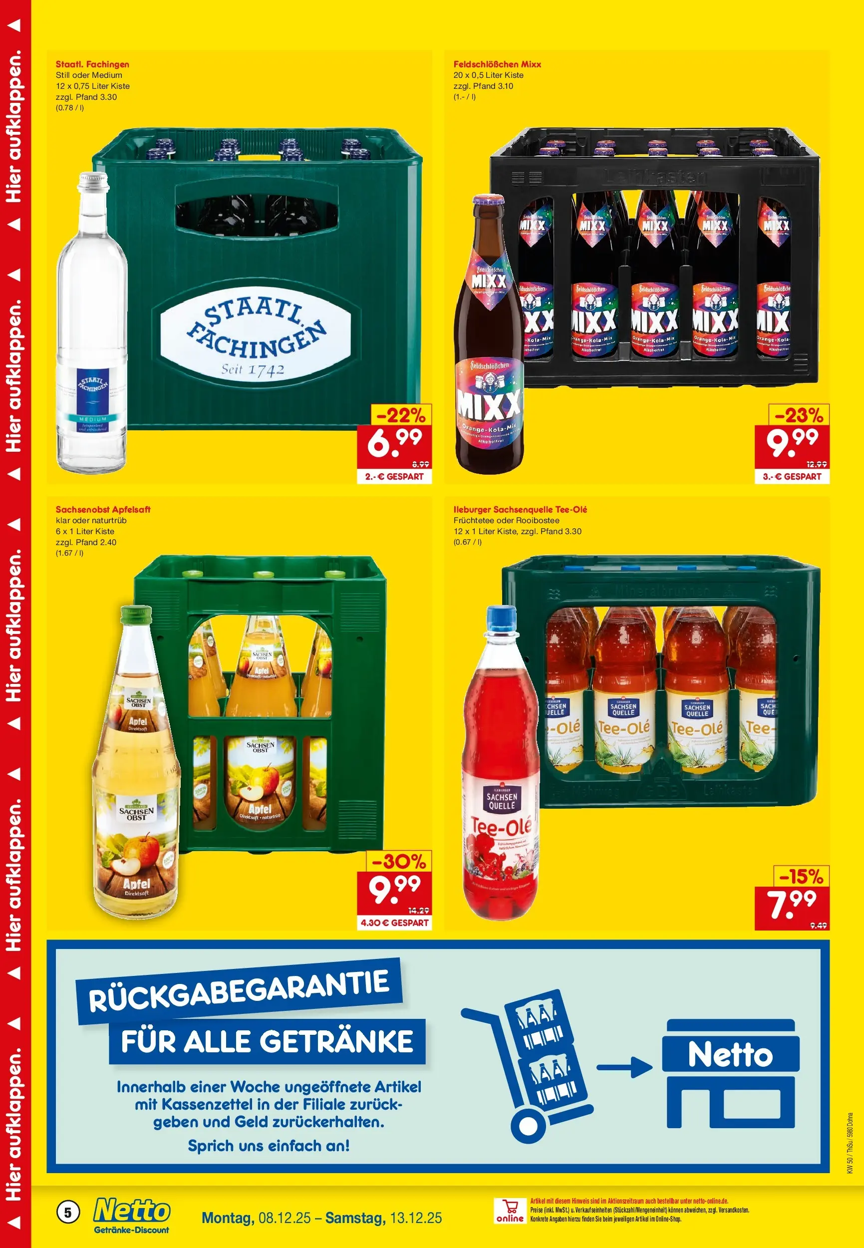 Netto Marken-Discount prospekt Dohna	 (ab 07.12.2025) » Angebote | Seite: 5 | Produkte: Äpfel, Apfelsaft, Obst