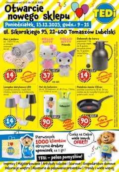 Pogląd oferty "TEDi Gazetka - Tomaszów Lubelski" - ważna od 15.12.2025 Pogląd oferty "TEDi Gazetka - Tomaszów Lubelski" - ważna od 15.12.2025