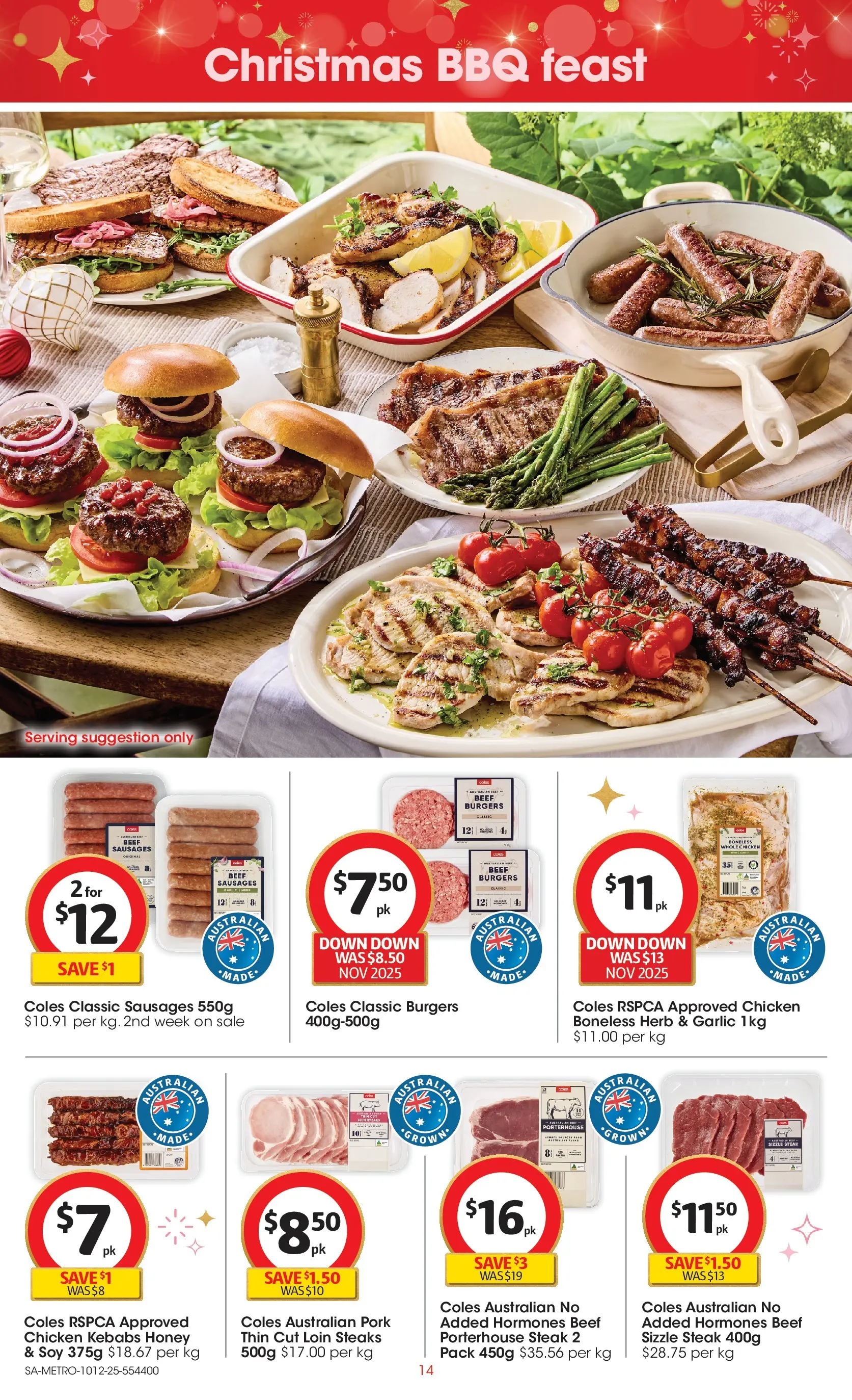 ﻿﻿Coles catalogue valid from 10/12/2025 > Online Australia | Page: 14 | Products: Chicken, Meat, Passionfruit, Garlic
