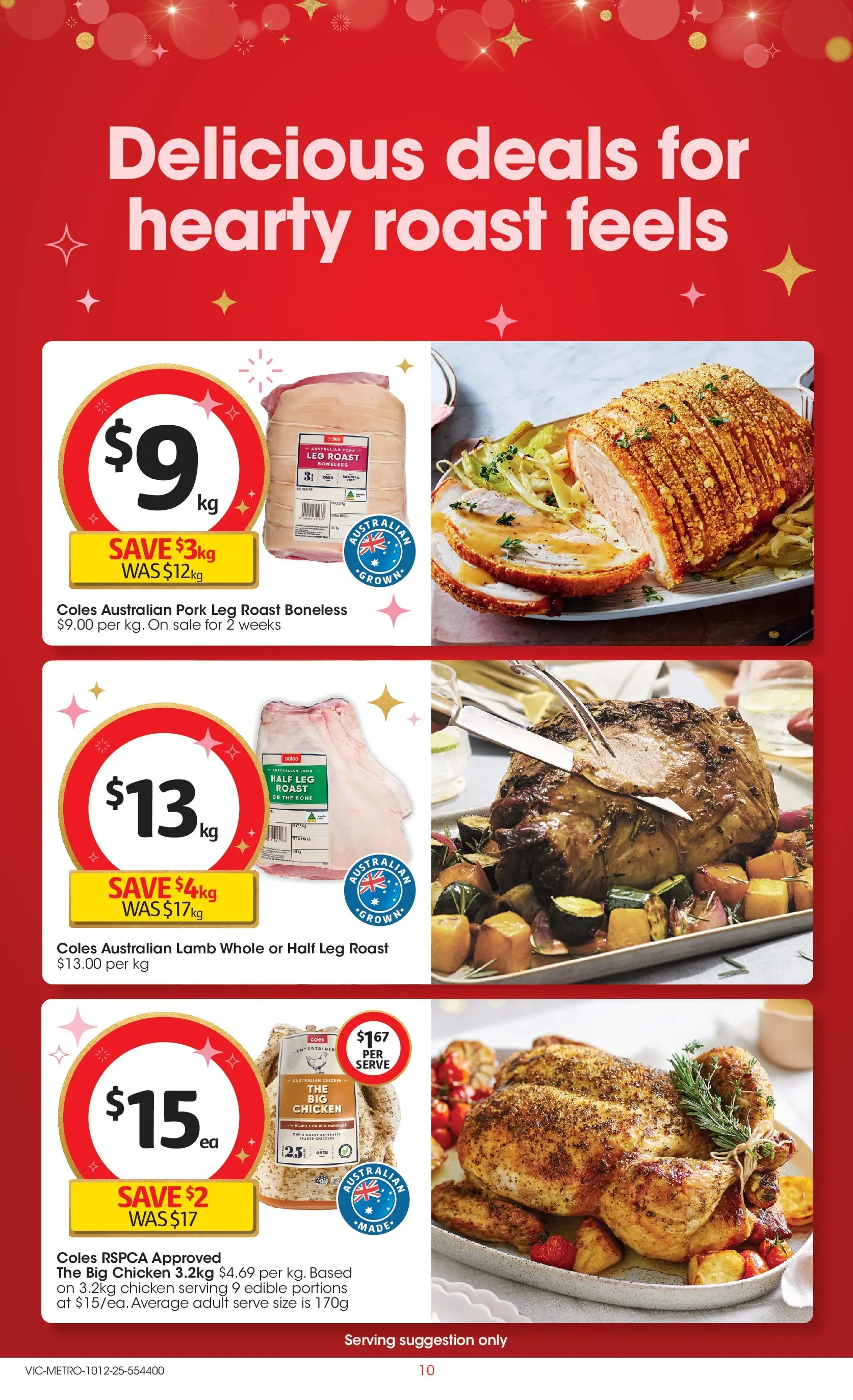 ﻿﻿Coles catalogue valid from 10/12/2025 > Online Australia | Page: 10 | Products: Ham, Salad, Salmon, Sauce